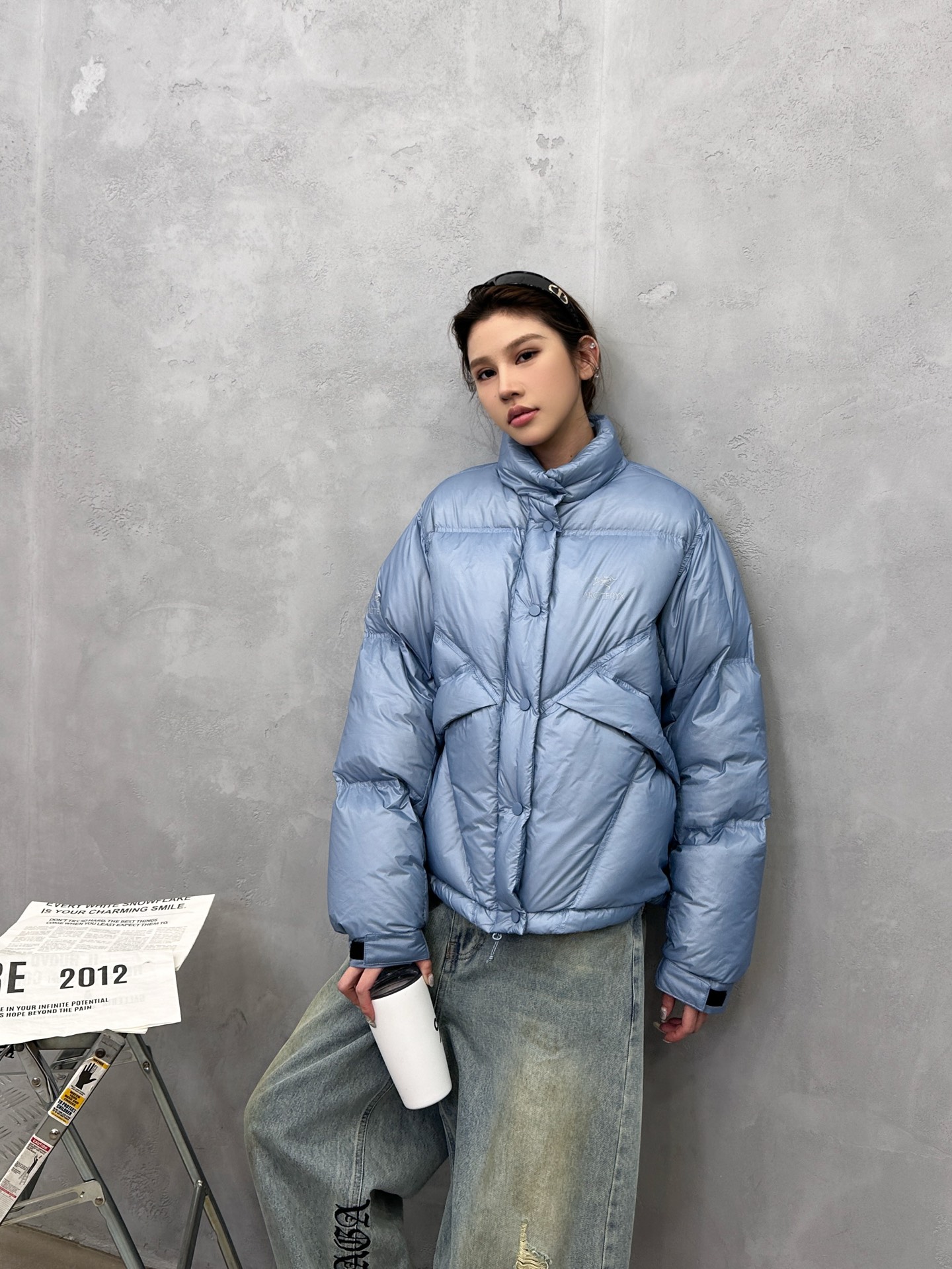 🌾鸟 ｜ 新款羽绒服，经典印花进口防脱印花材料，结构超薄面料高克重90白鹅绒，男女同款，尺码sml