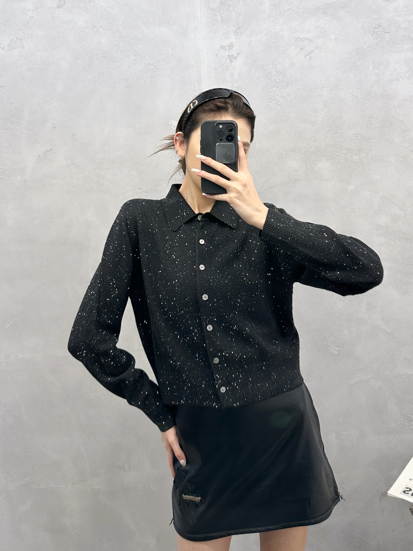 🌾大王 ｜ 新款羊毛开衫，成衣全身烫钻工艺，羊毛混纺经典开衫款式，休闲时尚，尺码sml