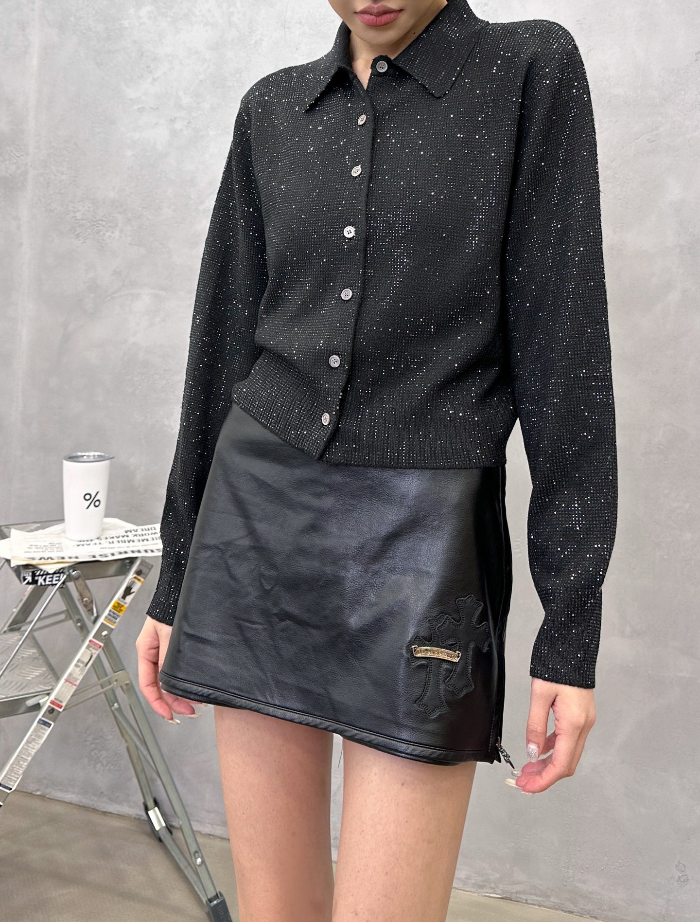 🌾大王 ｜ 新款羊毛开衫，成衣全身烫钻工艺，羊毛混纺经典开衫款式，休闲时尚，尺码sml