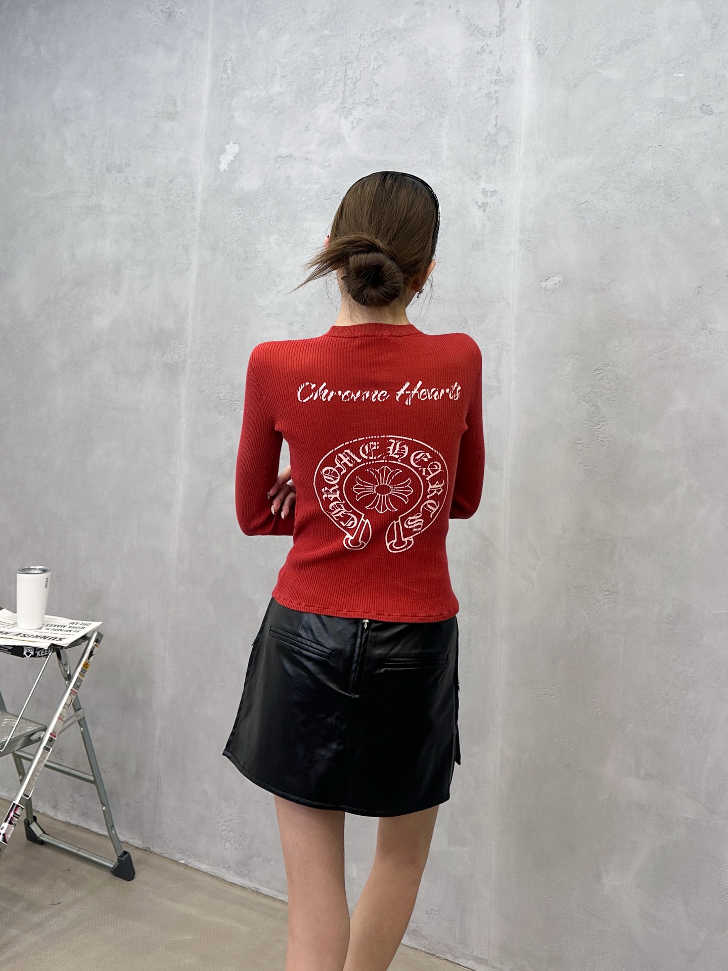 🌾克罗心 ｜ 新款毛织打底上衣，成衣洗水炒色加多处印花工艺，经典毛织长袖打底款式，尺码sml