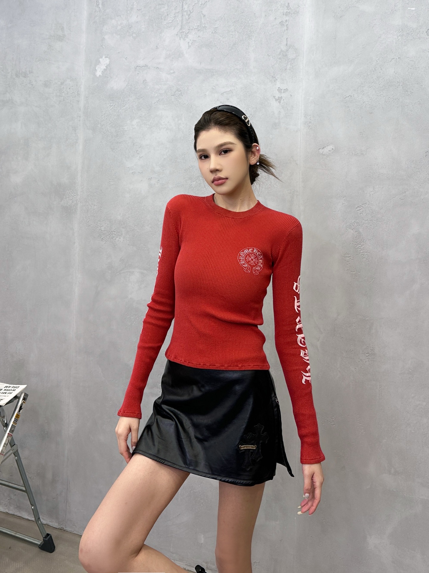 🌾克罗心 ｜ 新款毛织打底上衣，成衣洗水炒色加多处印花工艺，经典毛织长袖打底款式，尺码sml