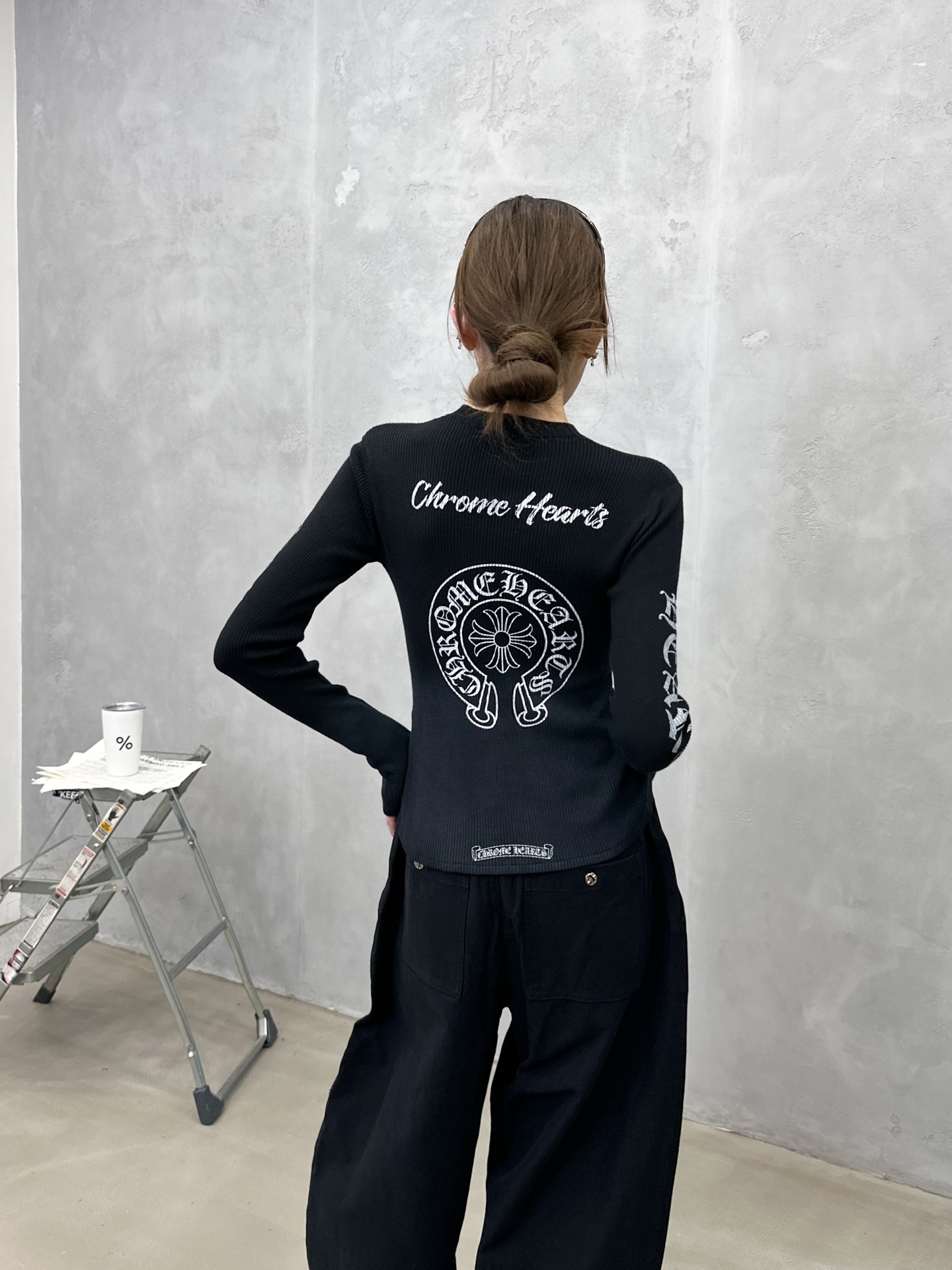 🌾克罗心 ｜ 新款毛织打底上衣，成衣洗水炒色加多处印花工艺，经典毛织长袖打底款式，尺码sml