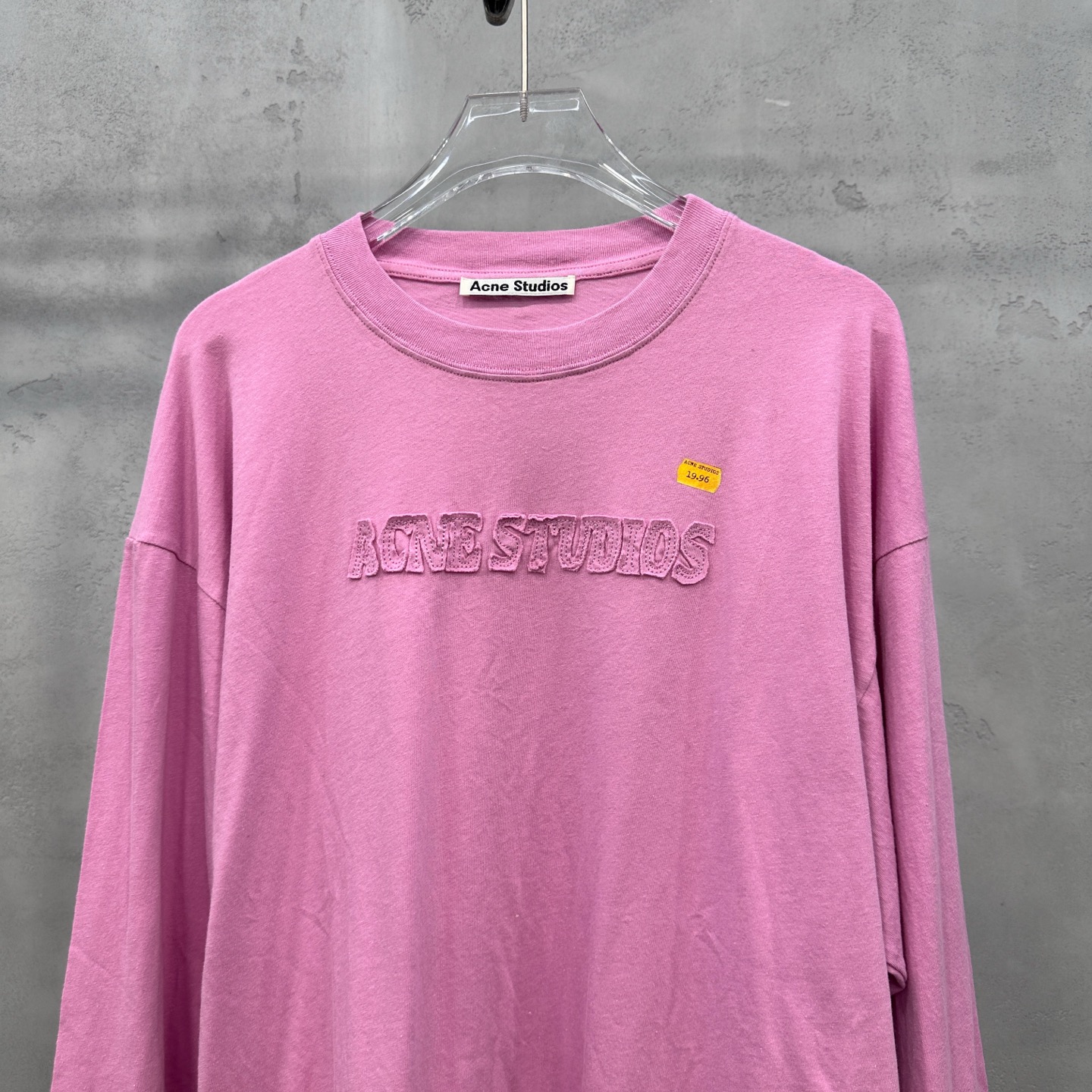 🌾Acne ｜ 新款长袖t，成衣洗水加软工艺加贴布绣印花，男女同款，尺码sml