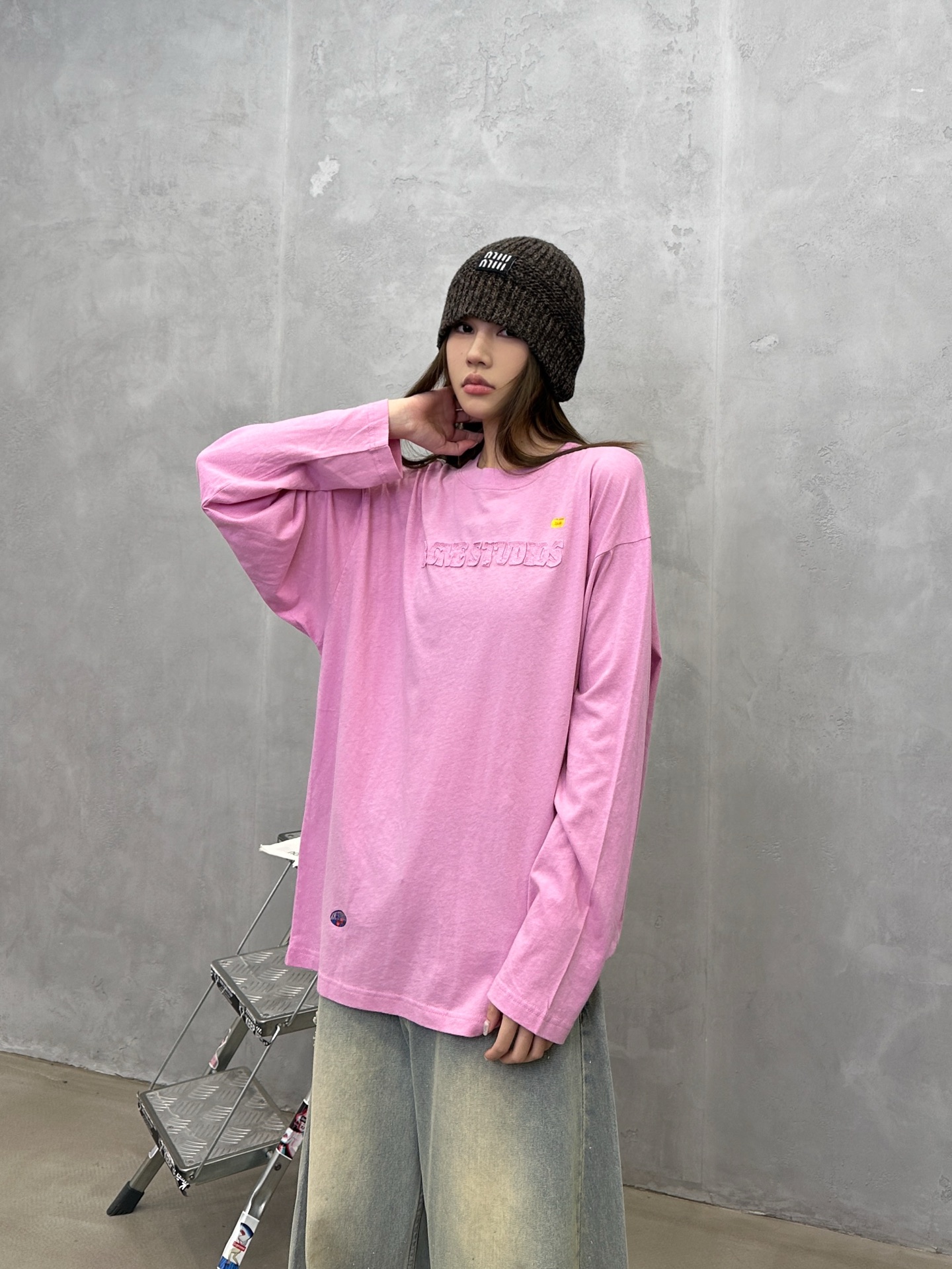 🌾Acne ｜ 新款长袖t，成衣洗水加软工艺加贴布绣印花，男女同款，尺码sml