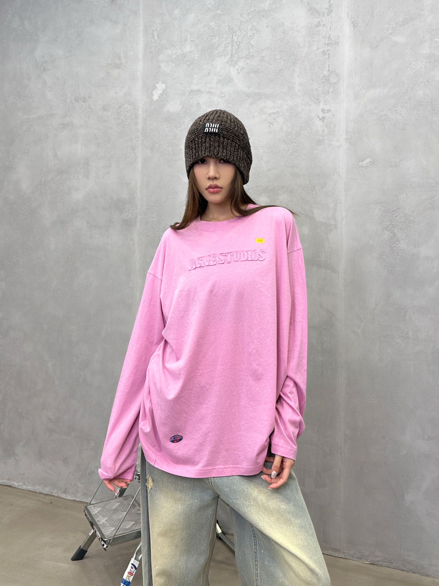 🌾Acne ｜ 新款长袖t，成衣洗水加软工艺加贴布绣印花，男女同款，尺码sml