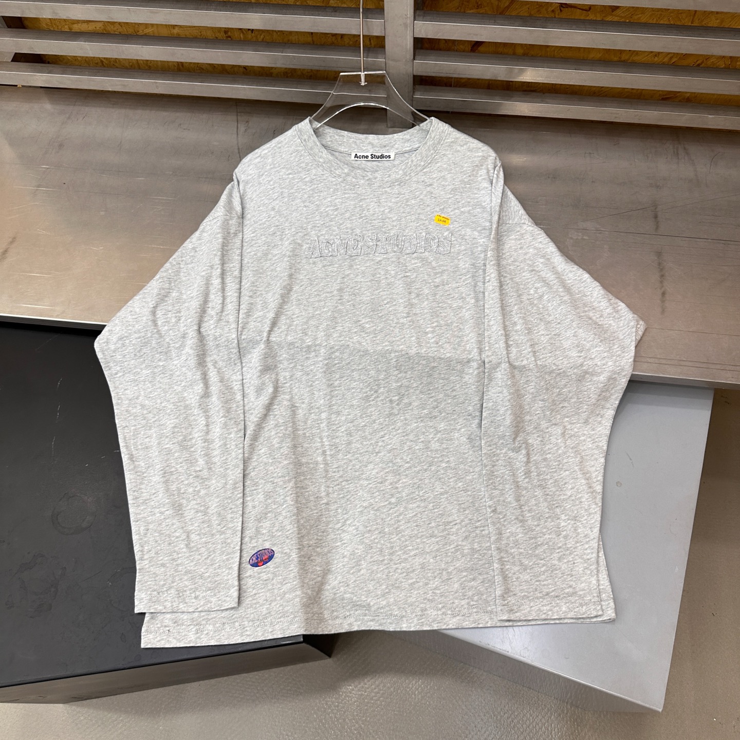 🌾Acne ｜ 新款长袖t，成衣洗水加软工艺加贴布绣印花，男女同款，尺码sml