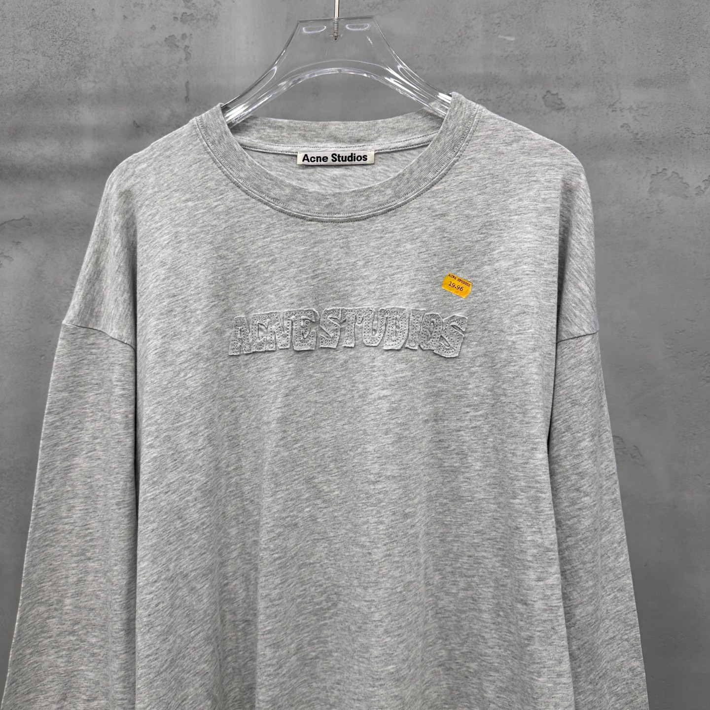 🌾Acne ｜ 新款长袖t，成衣洗水加软工艺加贴布绣印花，男女同款，尺码sml