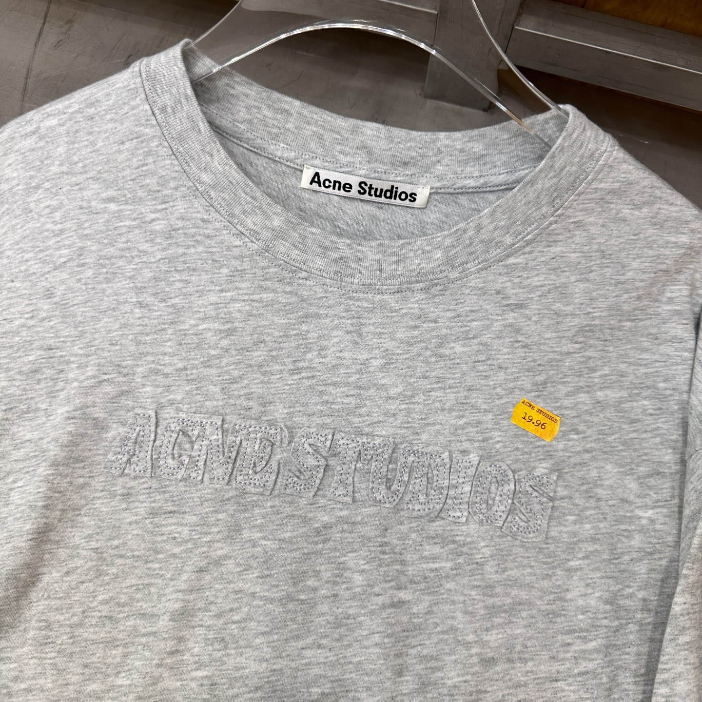 🌾Acne ｜ 新款长袖t，成衣洗水加软工艺加贴布绣印花，男女同款，尺码sml