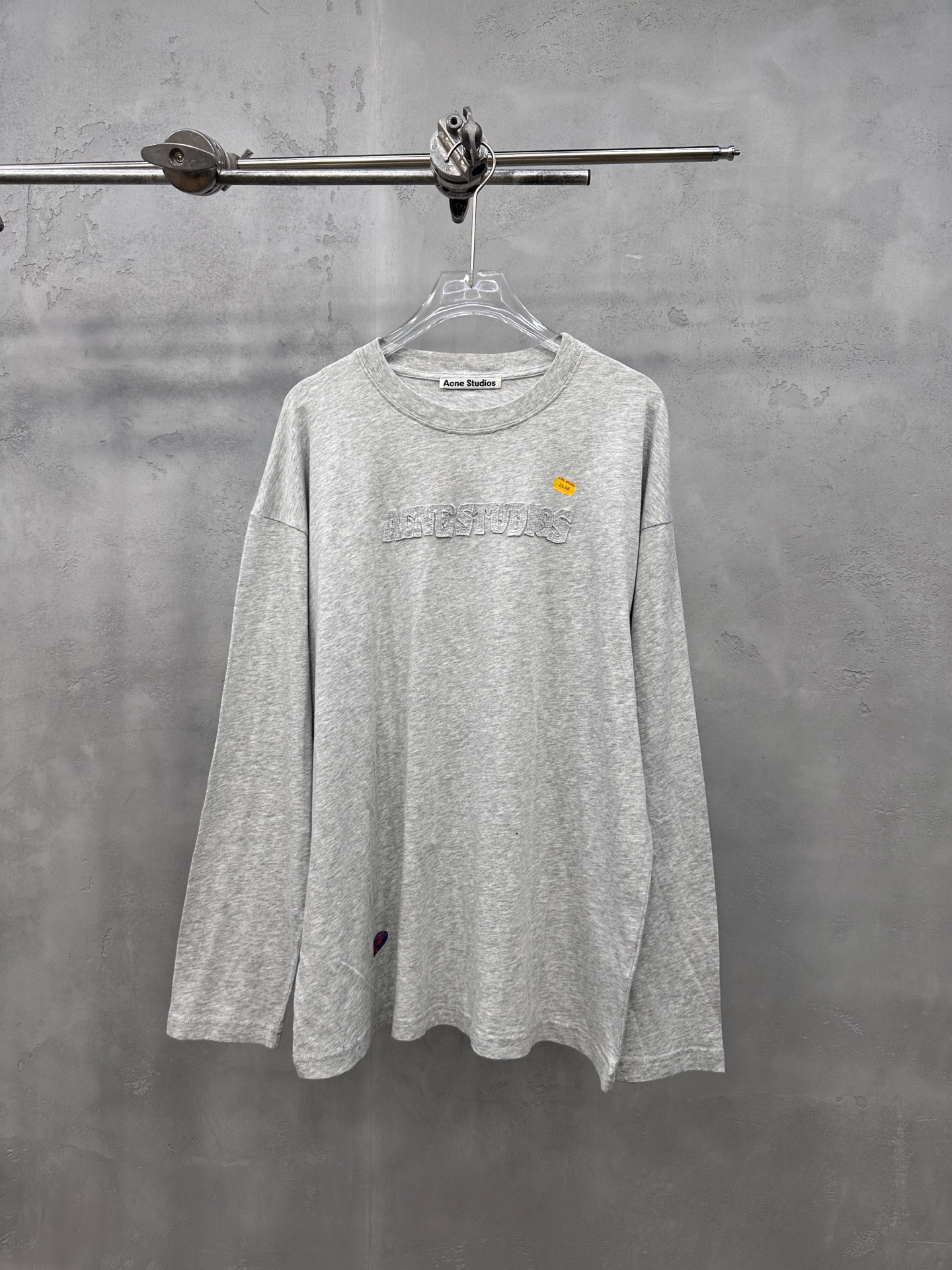 🌾Acne ｜ 新款长袖t，成衣洗水加软工艺加贴布绣印花，男女同款，尺码sml