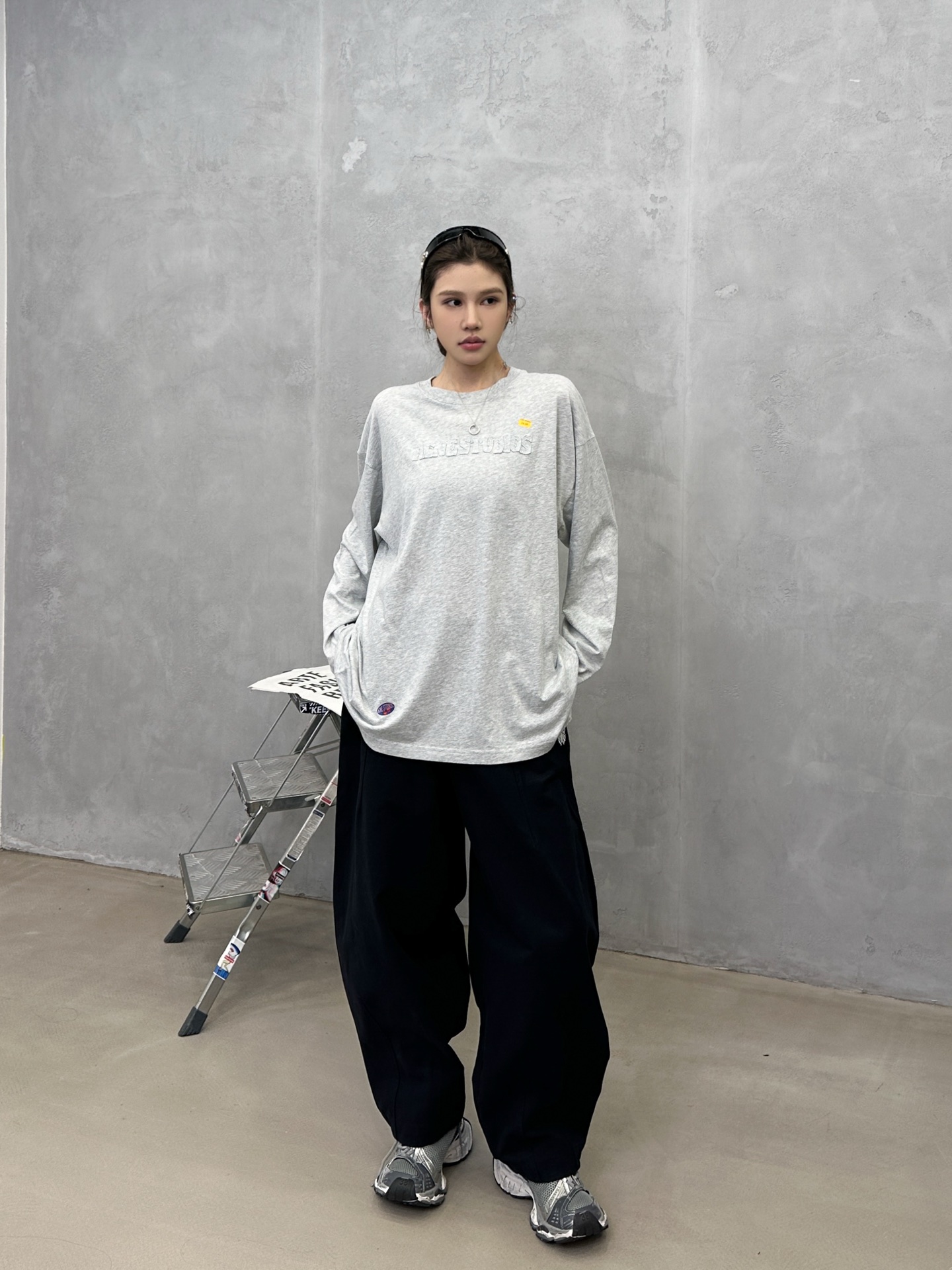 🌾Acne ｜ 新款长袖t，成衣洗水加软工艺加贴布绣印花，男女同款，尺码sml