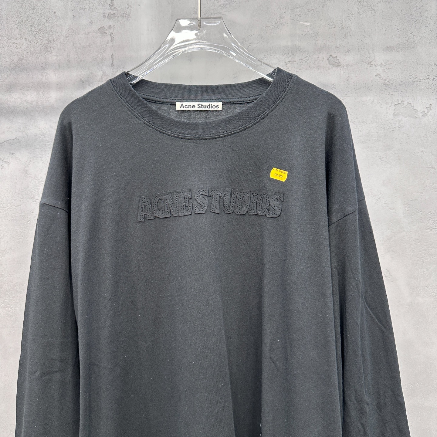 🌾Acne ｜ 新款长袖t，成衣洗水加软工艺加贴布绣印花，男女同款，尺码sml