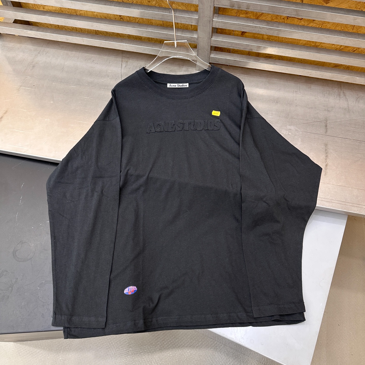 🌾Acne ｜ 新款长袖t，成衣洗水加软工艺加贴布绣印花，男女同款，尺码sml