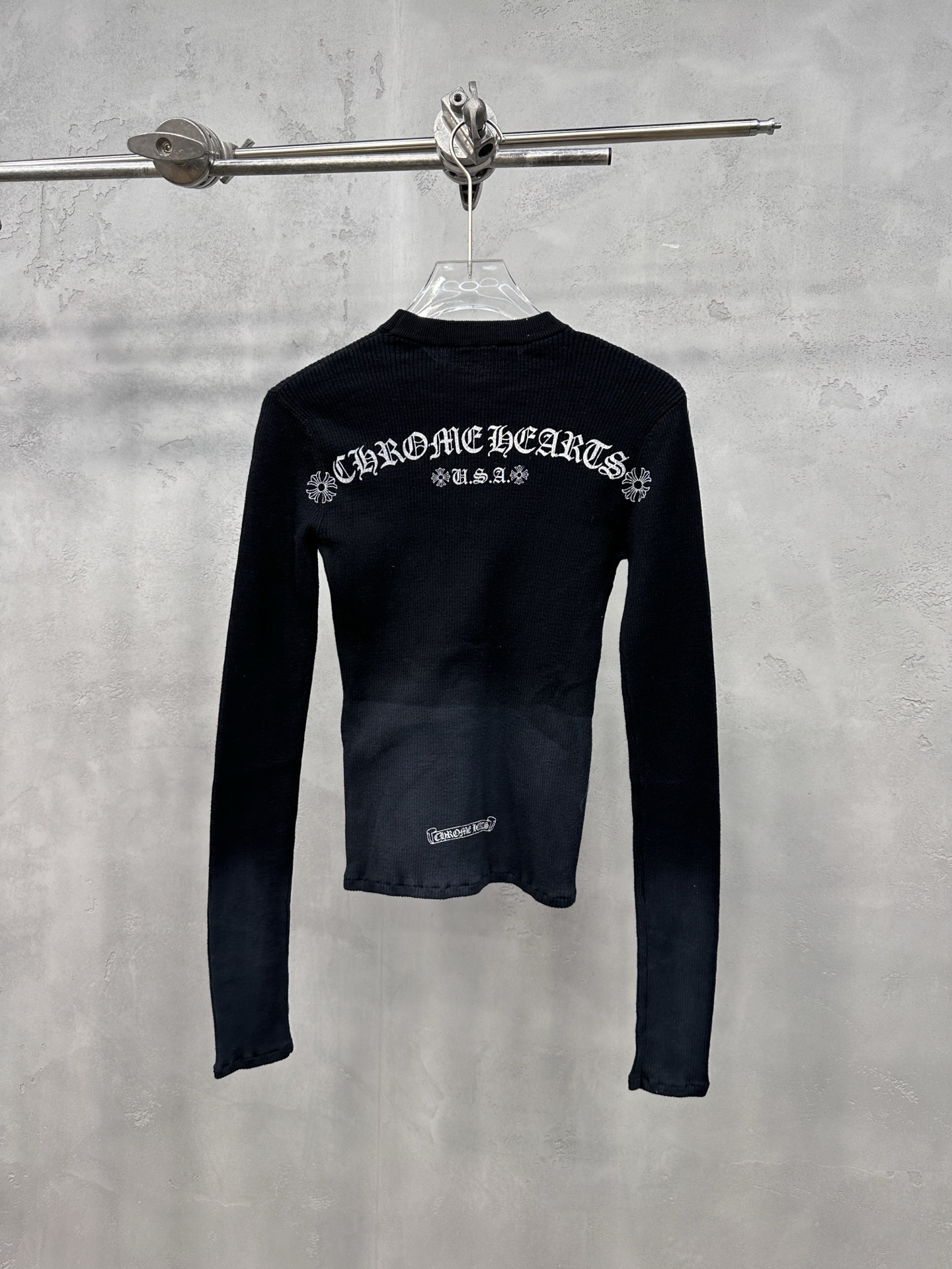 🌾克罗心 ｜ 新款毛织打底，成衣洗水炒色喷色加多处印花工艺，休闲时尚，尺码sml