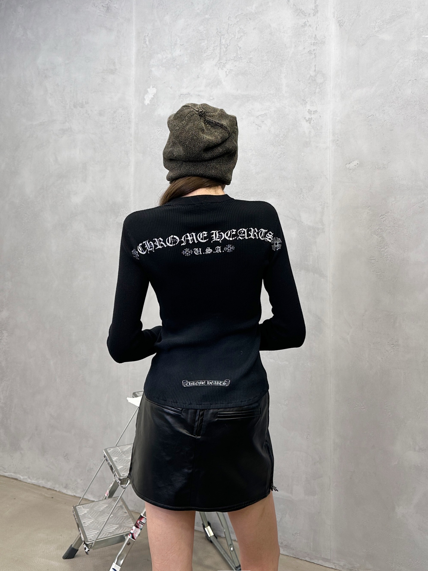 🌾克罗心 ｜ 新款毛织打底，成衣洗水炒色喷色加多处印花工艺，休闲时尚，尺码sml