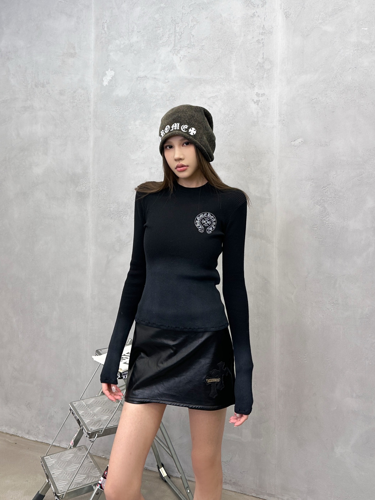 🌾克罗心 ｜ 新款毛织打底，成衣洗水炒色喷色加多处印花工艺，休闲时尚，尺码sml