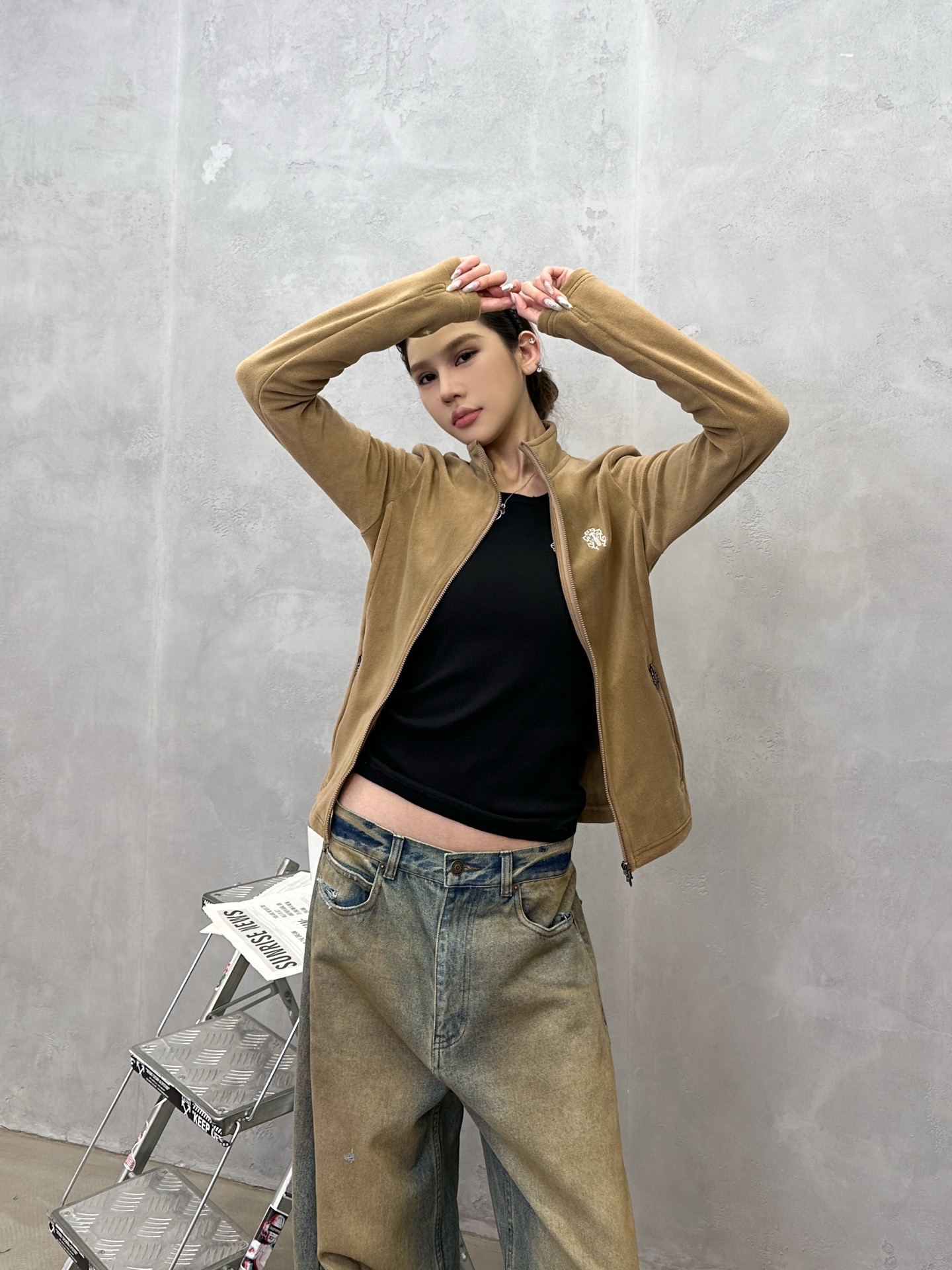 🌾克罗心 ｜ 新款保暖开衫，经典刺绣标加高密保暖摇粒绒面料，经典时尚款式，尺码sml