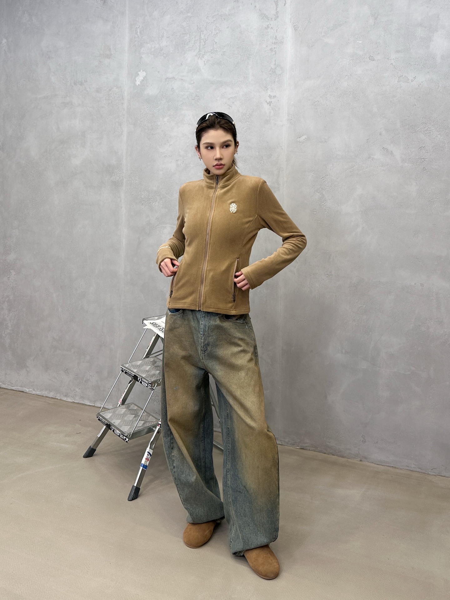 🌾克罗心 ｜ 新款保暖开衫，经典刺绣标加高密保暖摇粒绒面料，经典时尚款式，尺码sml