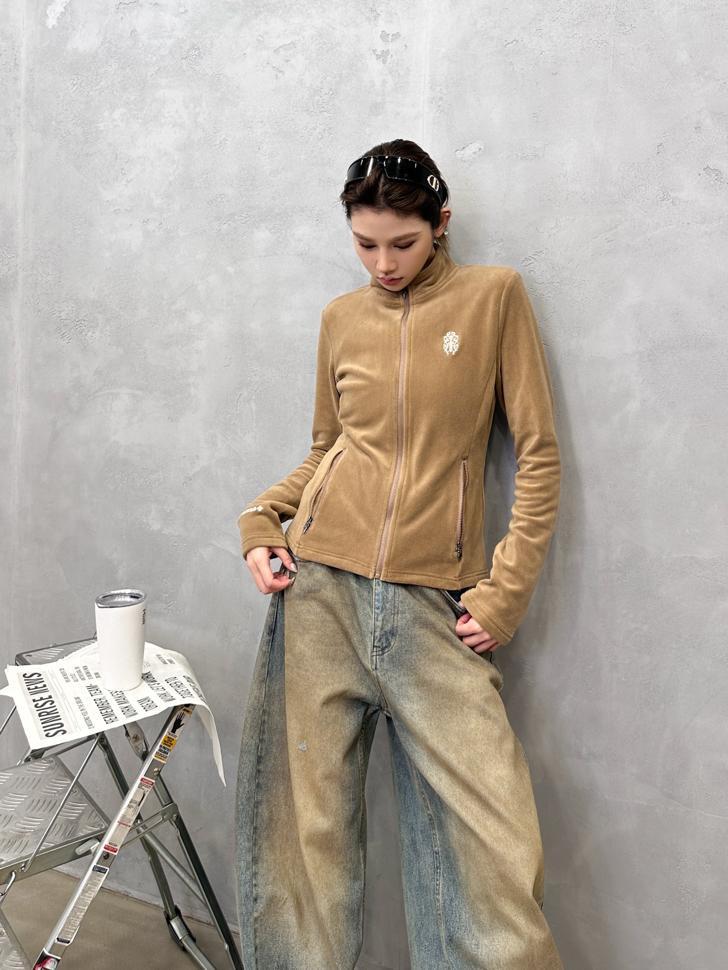 🌾克罗心 ｜ 新款保暖开衫，经典刺绣标加高密保暖摇粒绒面料，经典时尚款式，尺码sml