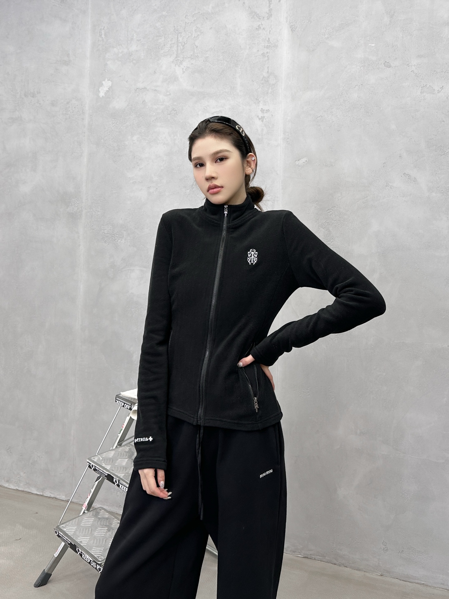 🌾克罗心 ｜ 新款保暖开衫，经典刺绣标加高密保暖摇粒绒面料，经典时尚款式，尺码sml