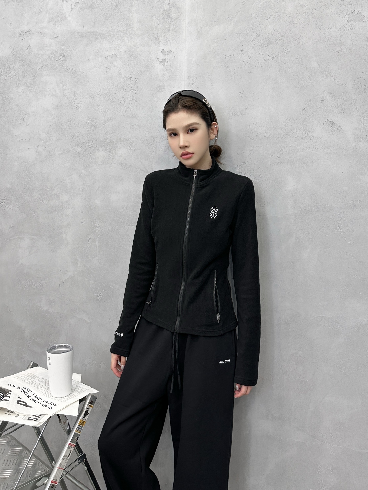 🌾克罗心 ｜ 新款保暖开衫，经典刺绣标加高密保暖摇粒绒面料，经典时尚款式，尺码sml