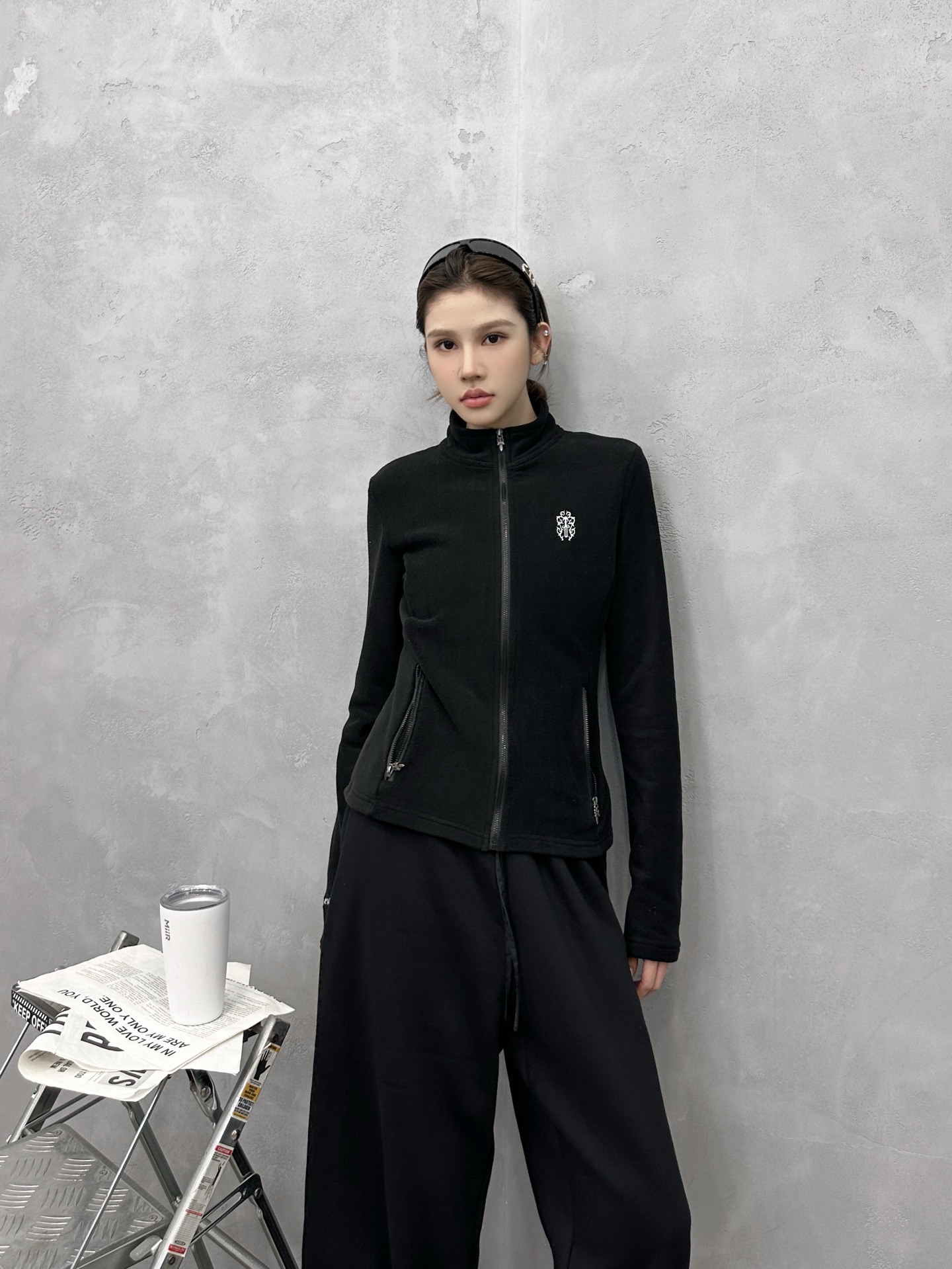 🌾克罗心 ｜ 新款保暖开衫，经典刺绣标加高密保暖摇粒绒面料，经典时尚款式，尺码sml