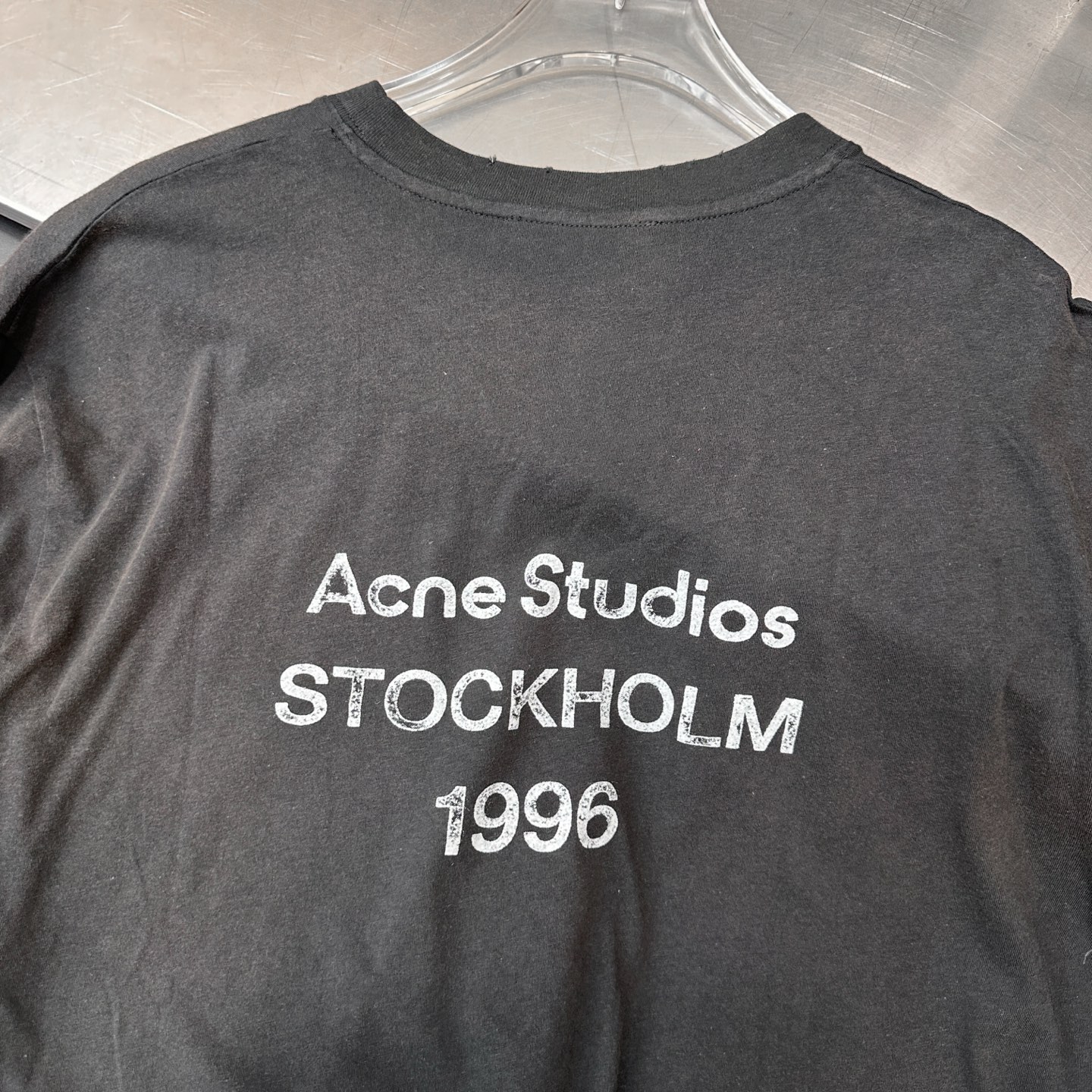 🌾Acne ｜ 新款长袖t，成衣洗水喷色吊磨工艺加印花，日本进口亚麻棉面料，男女同款，尺码sml