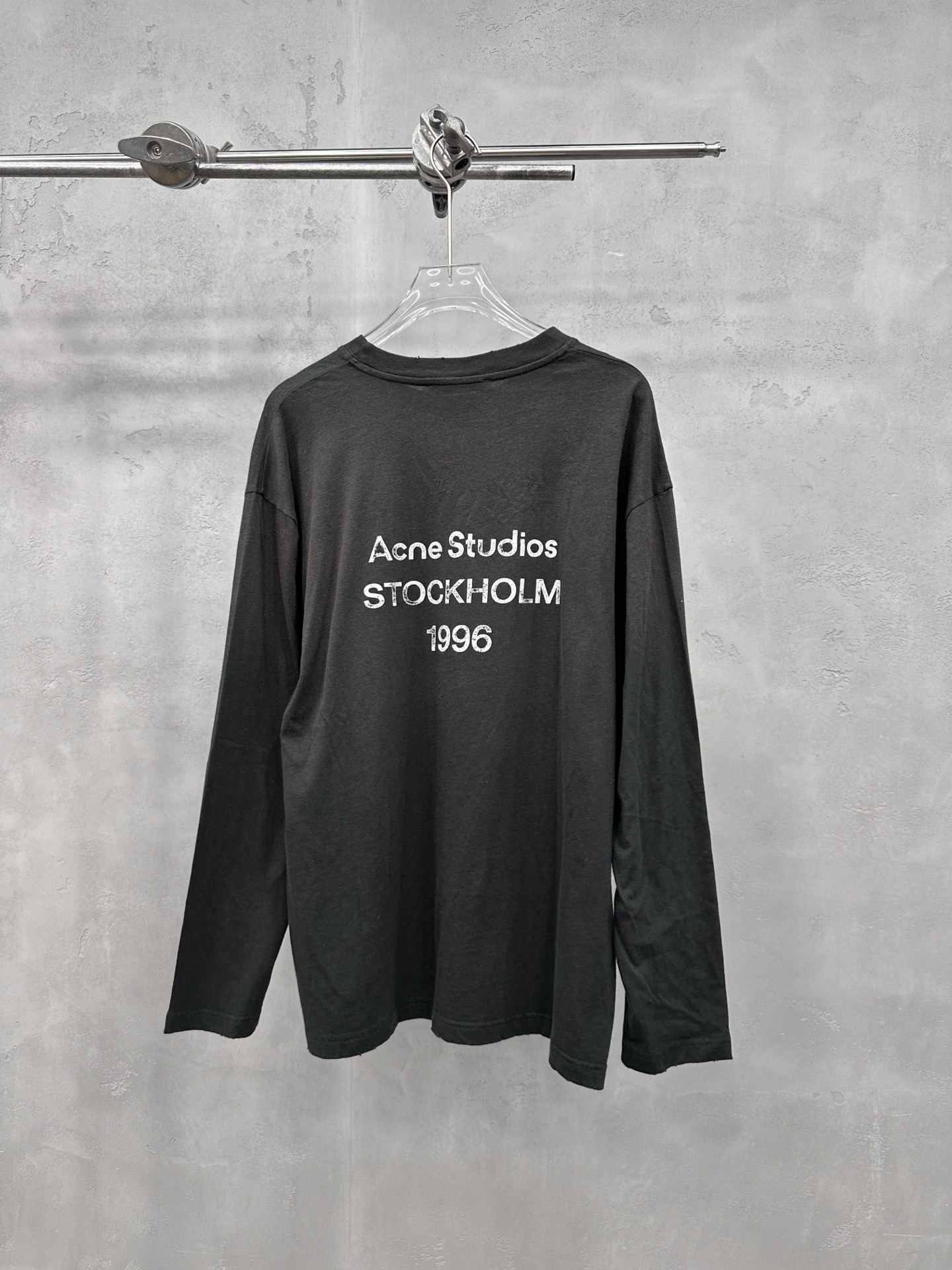 🌾Acne ｜ 新款长袖t，成衣洗水喷色吊磨工艺加印花，日本进口亚麻棉面料，男女同款，尺码sml