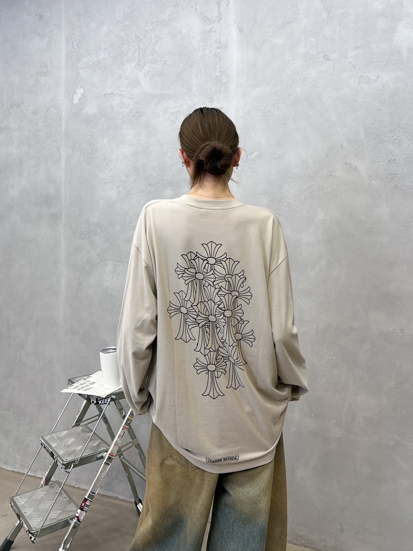 🌾克罗心 ｜ 新款长袖t，全身4处印花，双面德绒保暖面料，男女同款，尺码sml