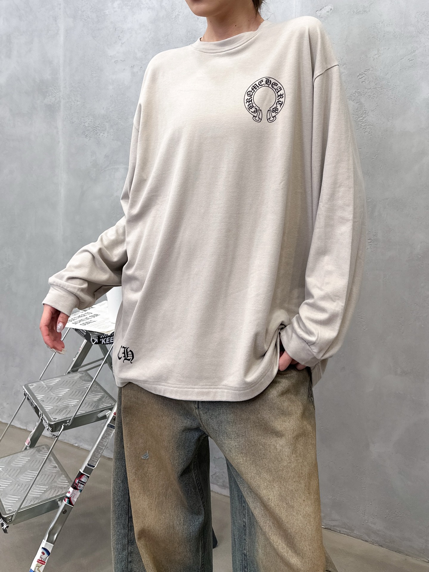 🌾克罗心 ｜ 新款长袖t，全身4处印花，双面德绒保暖面料，男女同款，尺码sml