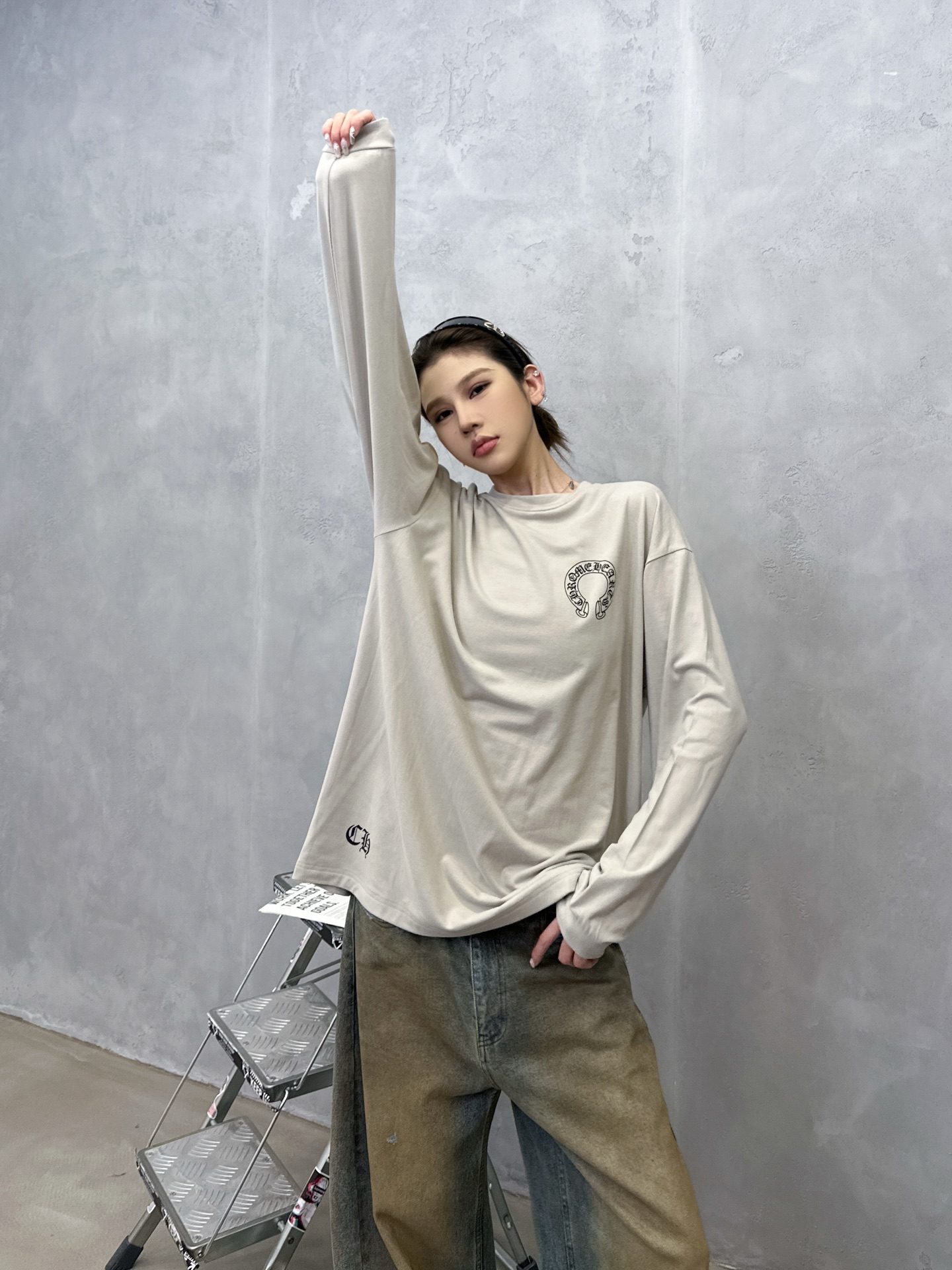 🌾克罗心 ｜ 新款长袖t，全身4处印花，双面德绒保暖面料，男女同款，尺码sml