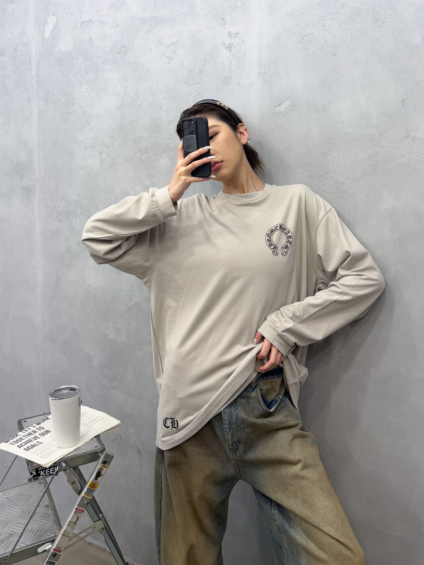 🌾克罗心 ｜ 新款长袖t，全身4处印花，双面德绒保暖面料，男女同款，尺码sml