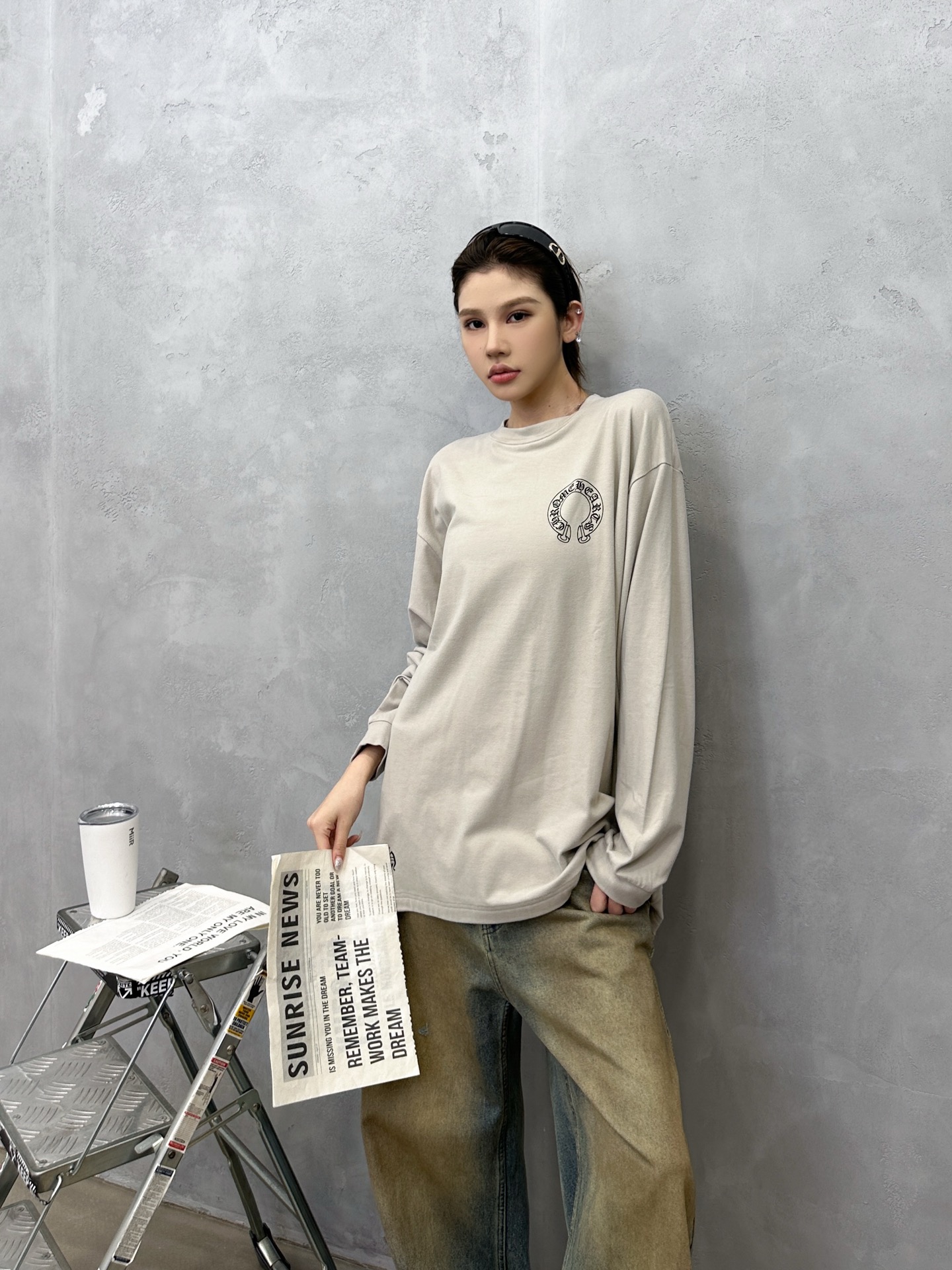 🌾克罗心 ｜ 新款长袖t，全身4处印花，双面德绒保暖面料，男女同款，尺码sml