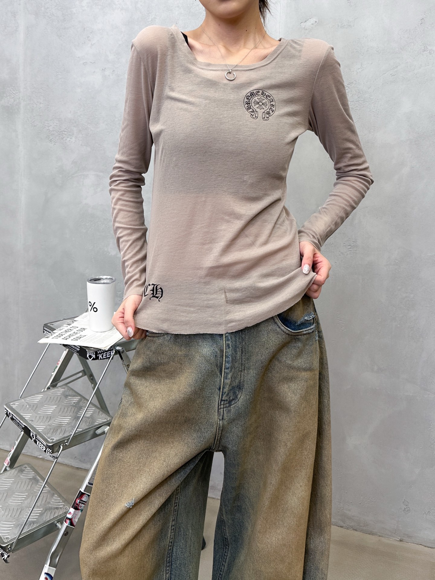 🌾克罗心 ｜ 新款长袖打底，日本进口100%高粘棉，多处印花工艺，特殊面料加持高级感强，尺码sml