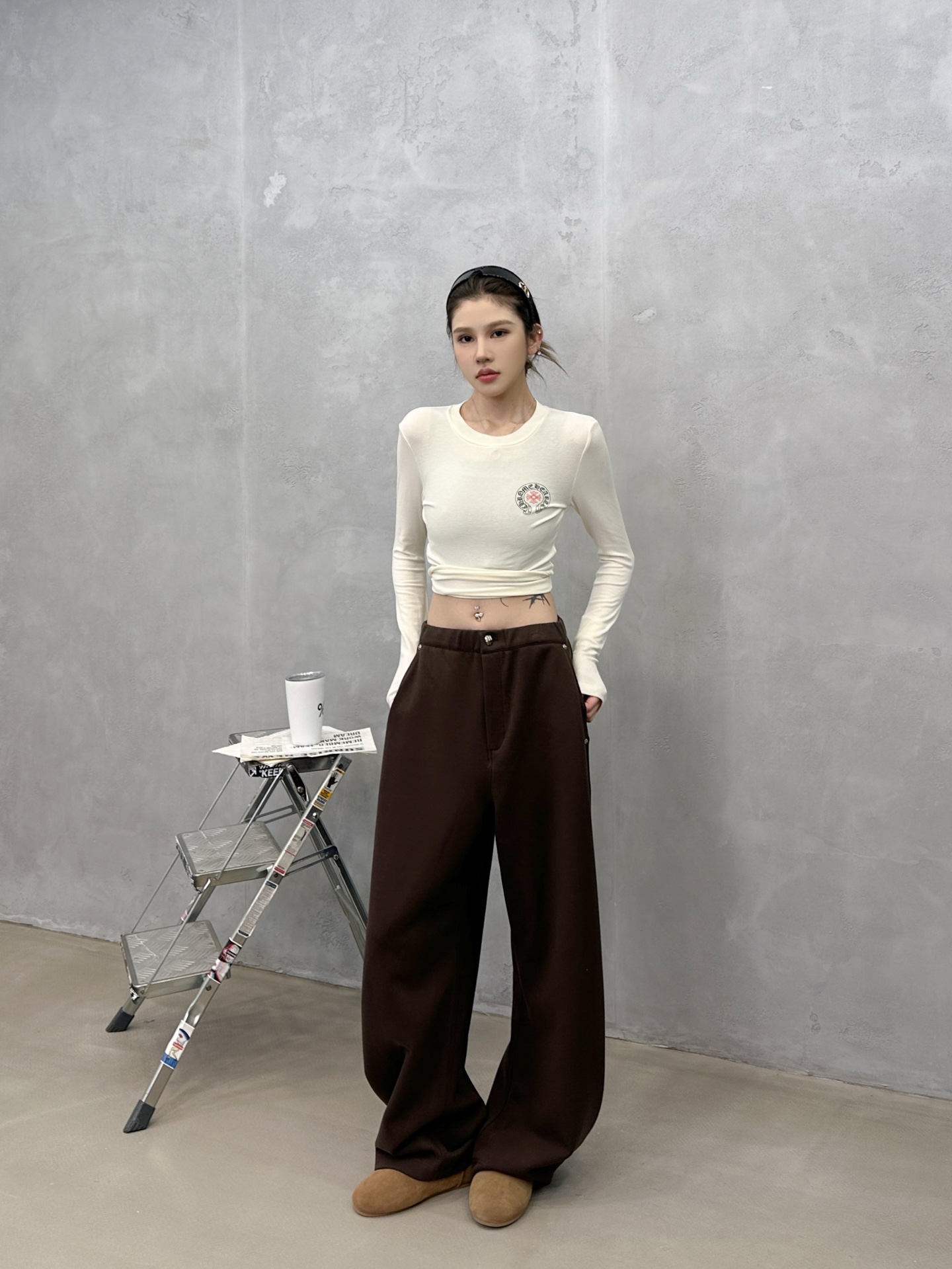 🌾克罗心 ｜ 新款休闲裤，经典时尚版型，进口天丝羊毛混纺面料，男女同款，尺码sml