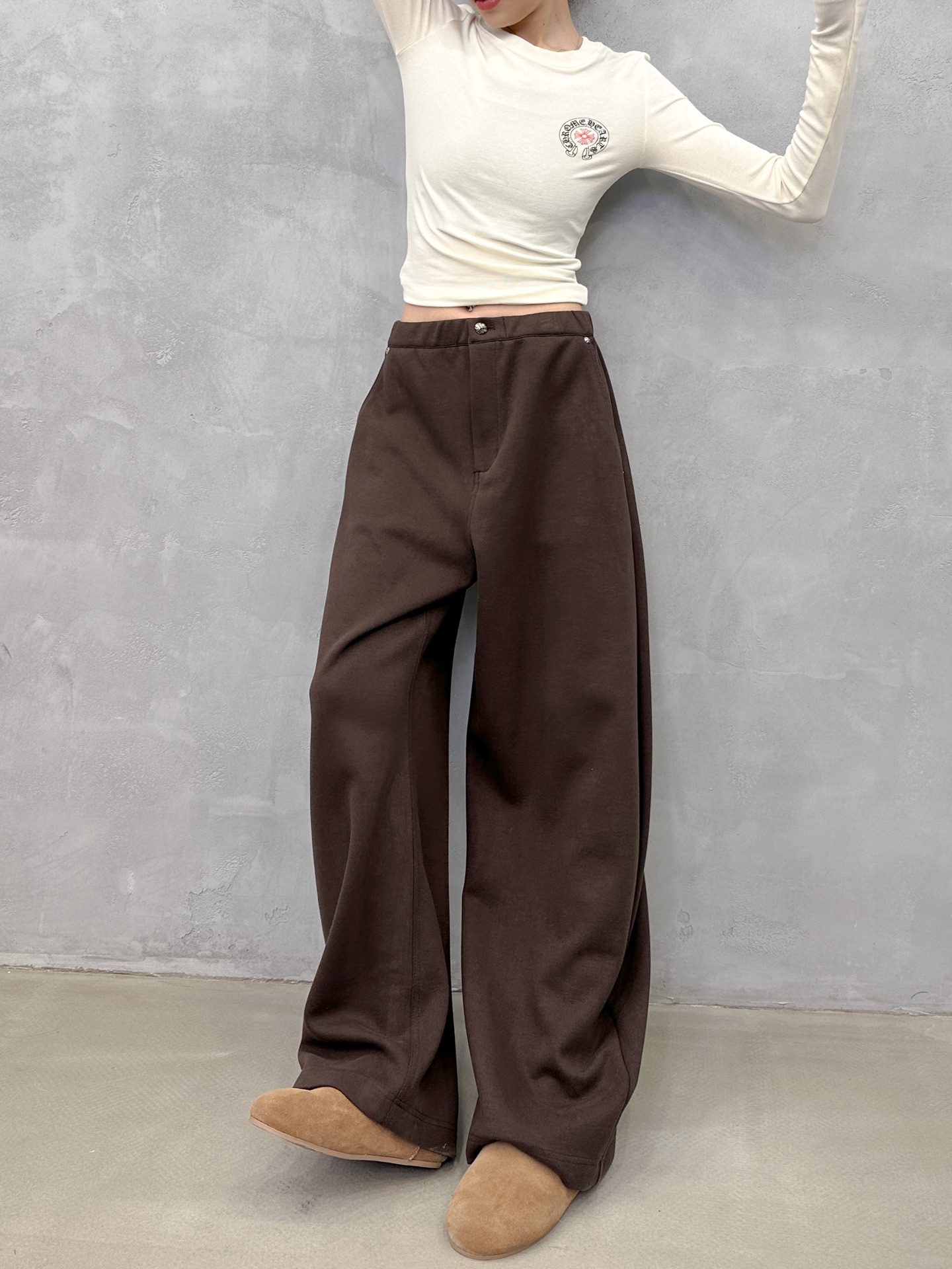 🌾克罗心 ｜ 新款休闲裤，经典时尚版型，进口天丝羊毛混纺面料，男女同款，尺码sml