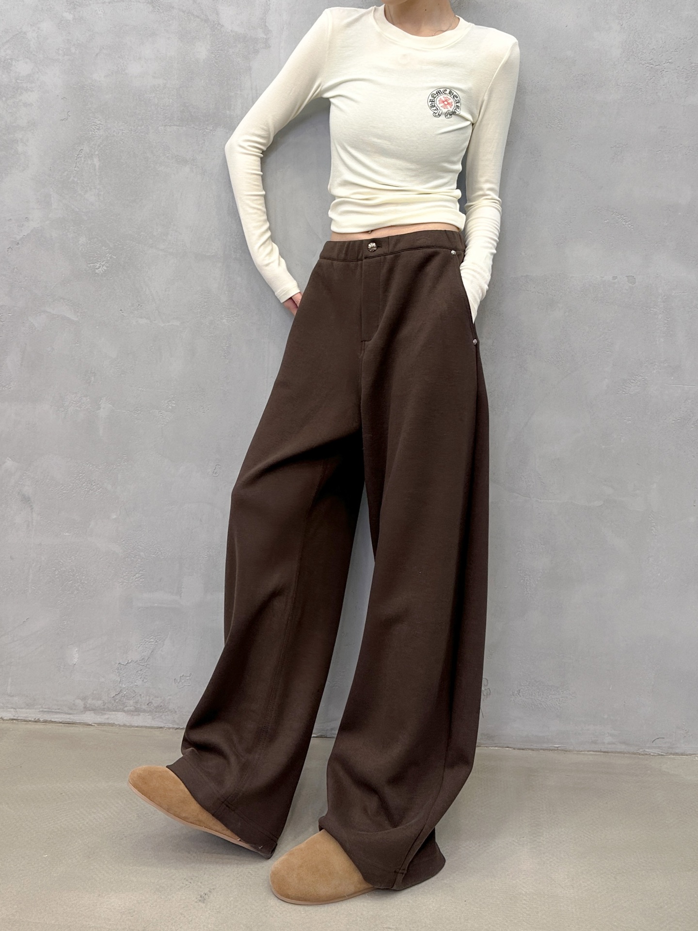 🌾克罗心 ｜ 新款休闲裤，经典时尚版型，进口天丝羊毛混纺面料，男女同款，尺码sml