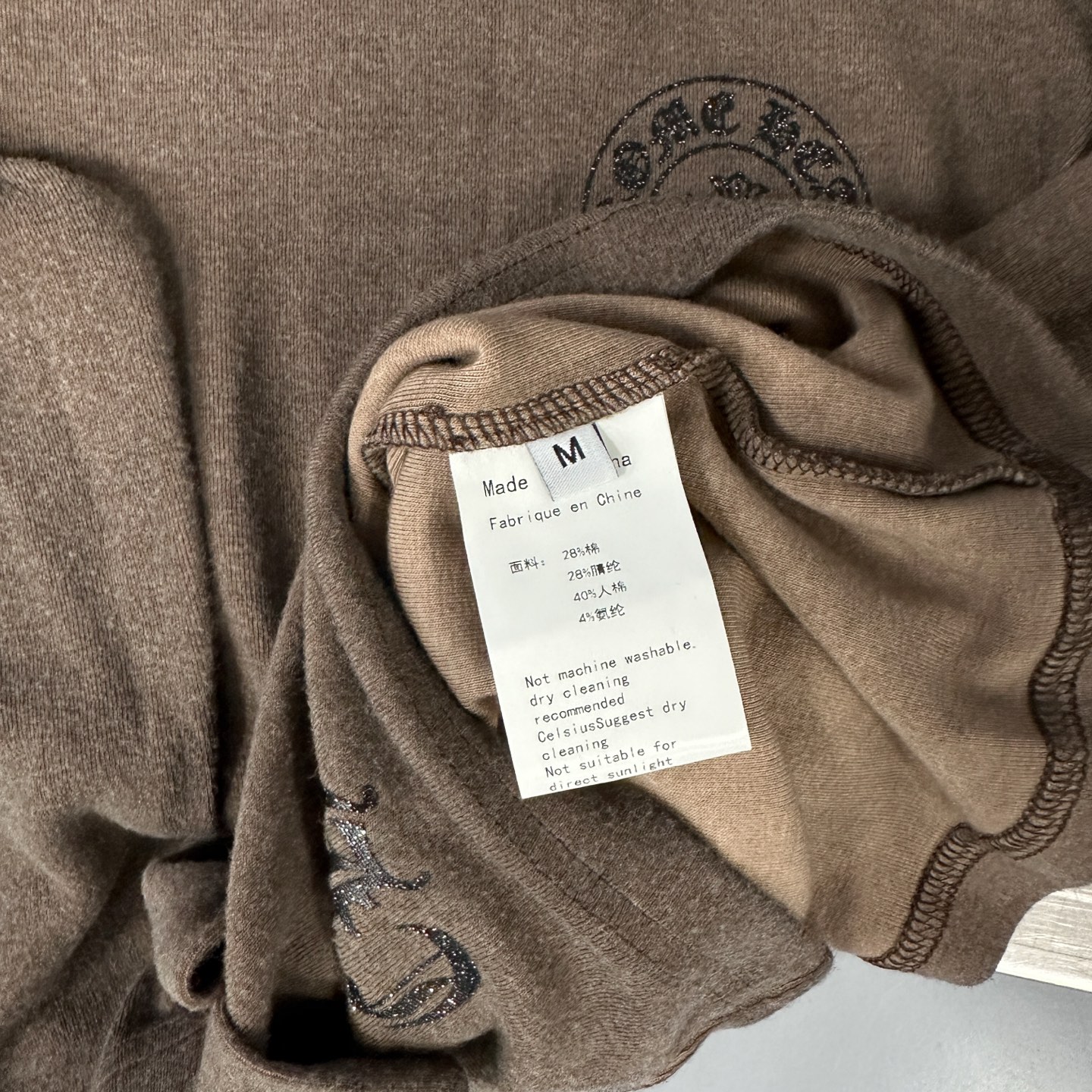 🌾克罗心 ｜ 新款长袖打底，成衣洗水炒色工艺加5处印花，人棉混纺面料亲肤感超强，尺码sml