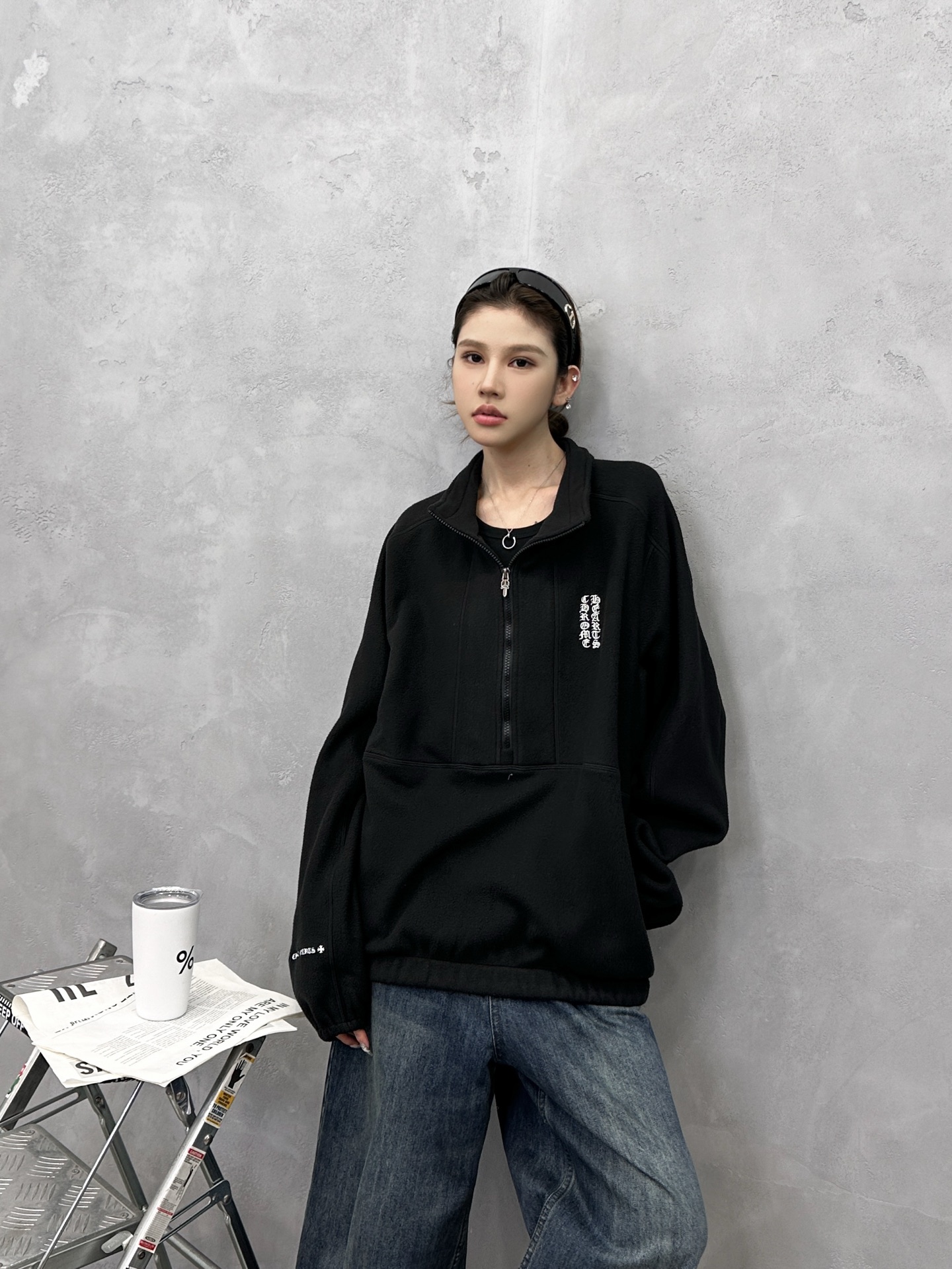 🌾克罗心 ｜ 新款套头卫衣，经典刺绣标，时尚套头卫衣款式，高密摇粒绒保暖面料，男女同款，尺码sml