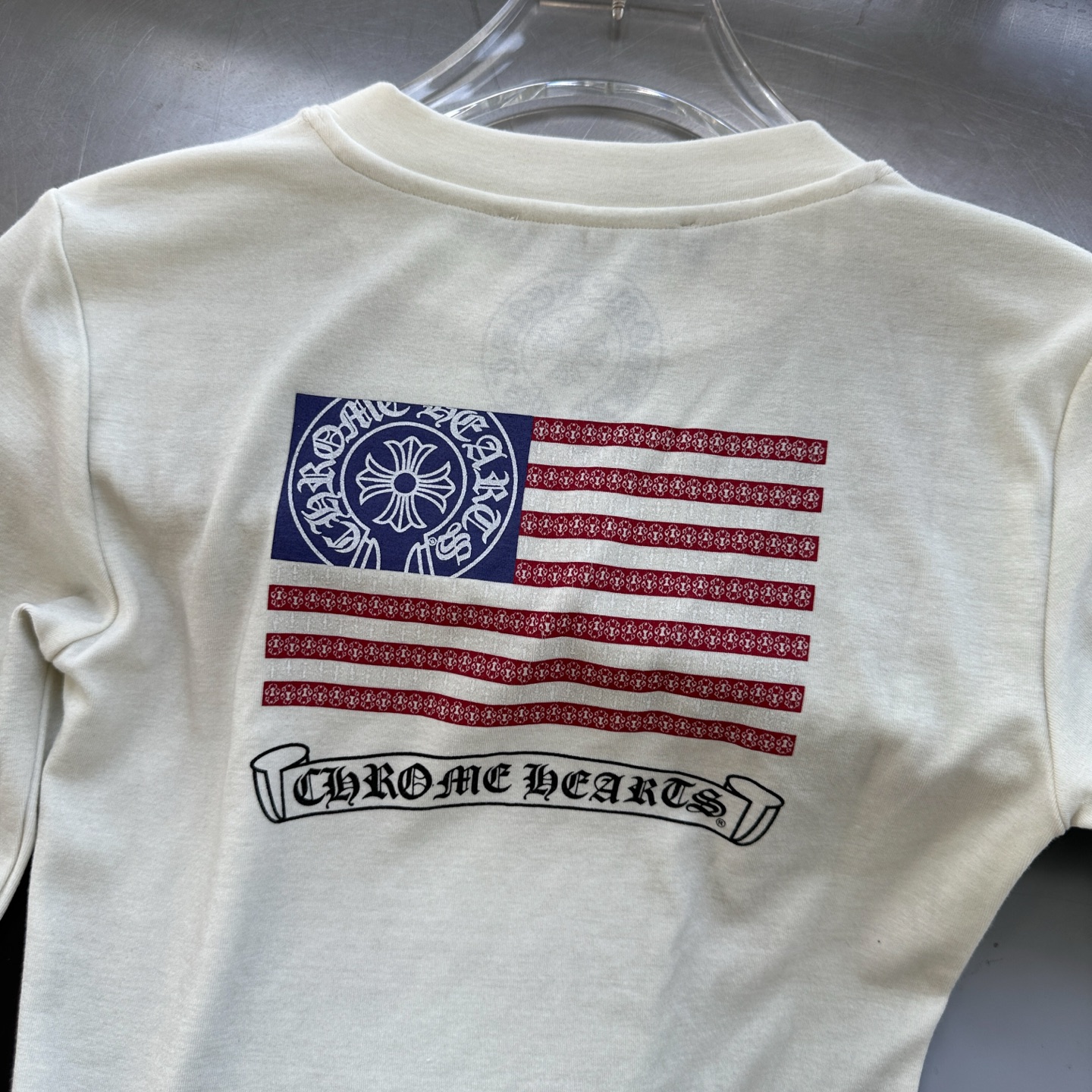 🌾克罗心 ｜ 新款长袖打底，成衣洗水炒色加多处印花工艺，进口羊毛莫代尔面料，尺码sml