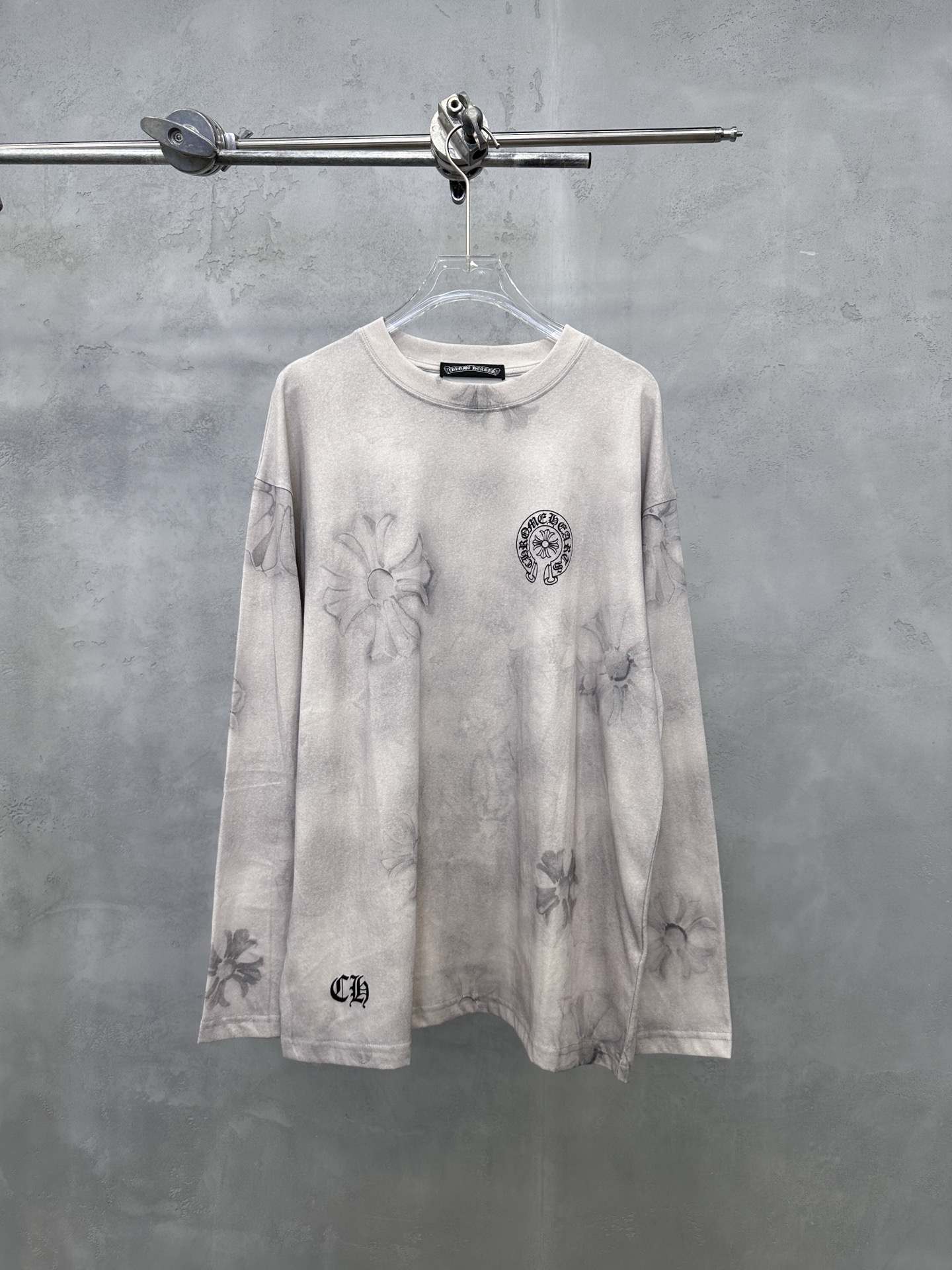 🌾克罗心 ｜ 新款长袖t，成衣洗水坯布印花叠加成衣印花工艺，男女同款，尺码sml