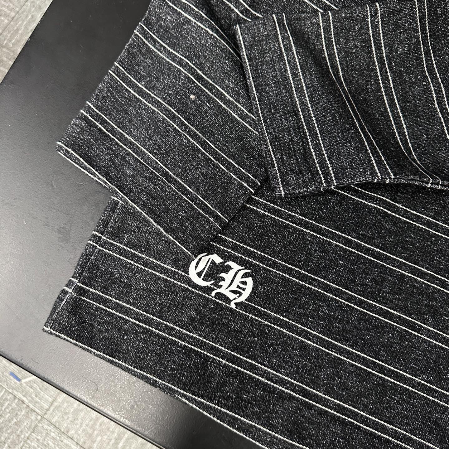 🌾克罗心 ｜ 新款长袖t，成衣洗水加软工艺，多处印花条纹面料polo款式，男女同款，尺码sml