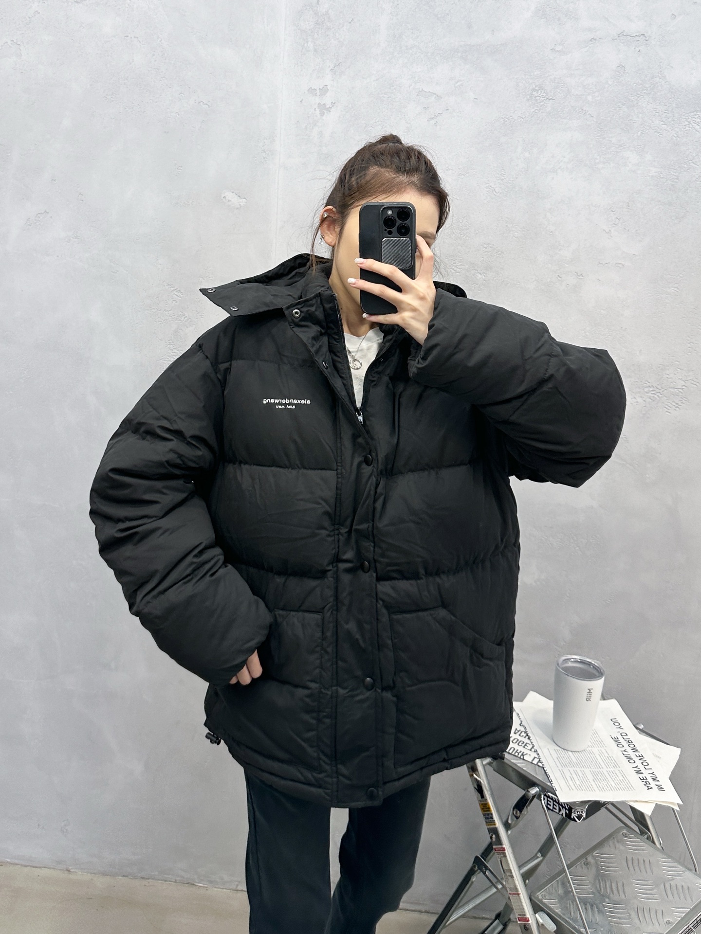 🌾AW｜新款羽绒服，磨毛棉面料手感柔软肉感十足，连帽设计运动休闲，绗缝车线不易跑绒，内胆90白鸭绒填充，