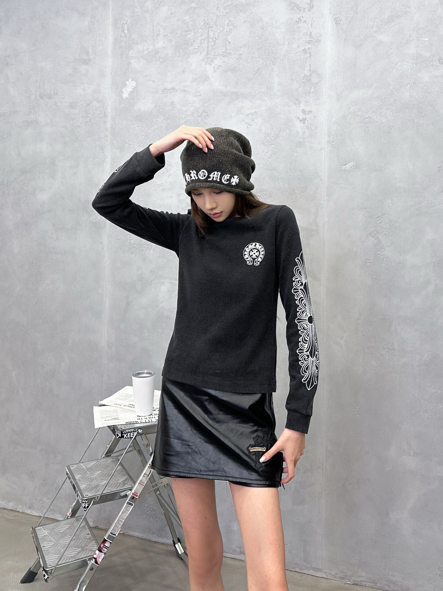 🌾克罗心 ｜ 新款长袖打底，成衣洗水加全身5处印花工艺，休闲时尚，尺码sml