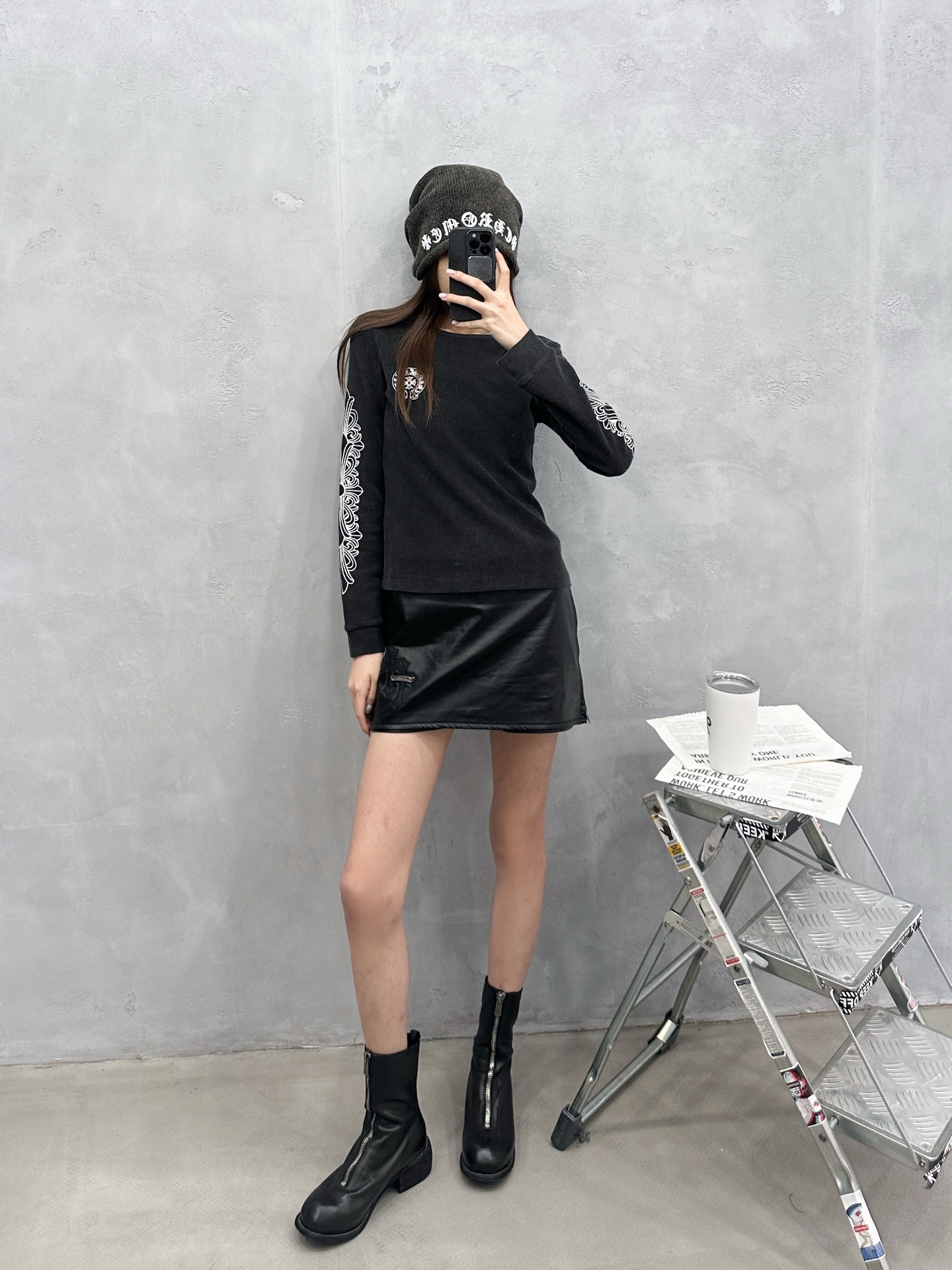 🌾克罗心 ｜ 新款长袖打底，成衣洗水加全身5处印花工艺，休闲时尚，尺码sml