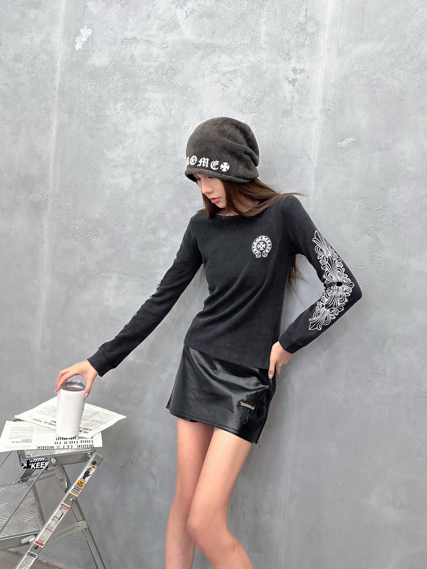 🌾克罗心 ｜ 新款长袖打底，成衣洗水加全身5处印花工艺，休闲时尚，尺码sml