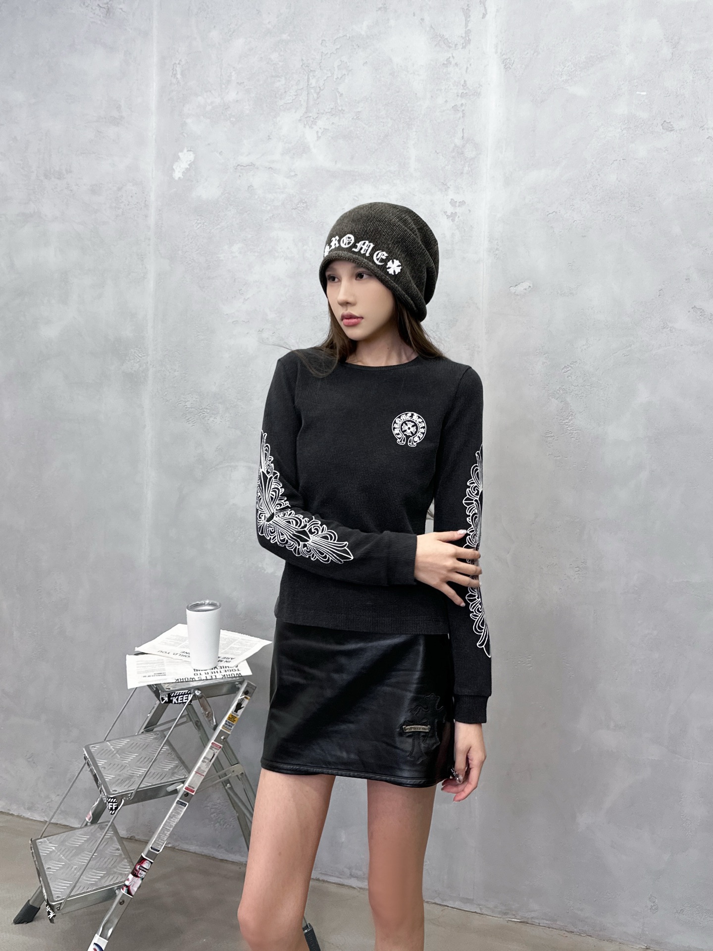 🌾克罗心 ｜ 新款长袖打底，成衣洗水加全身5处印花工艺，休闲时尚，尺码sml