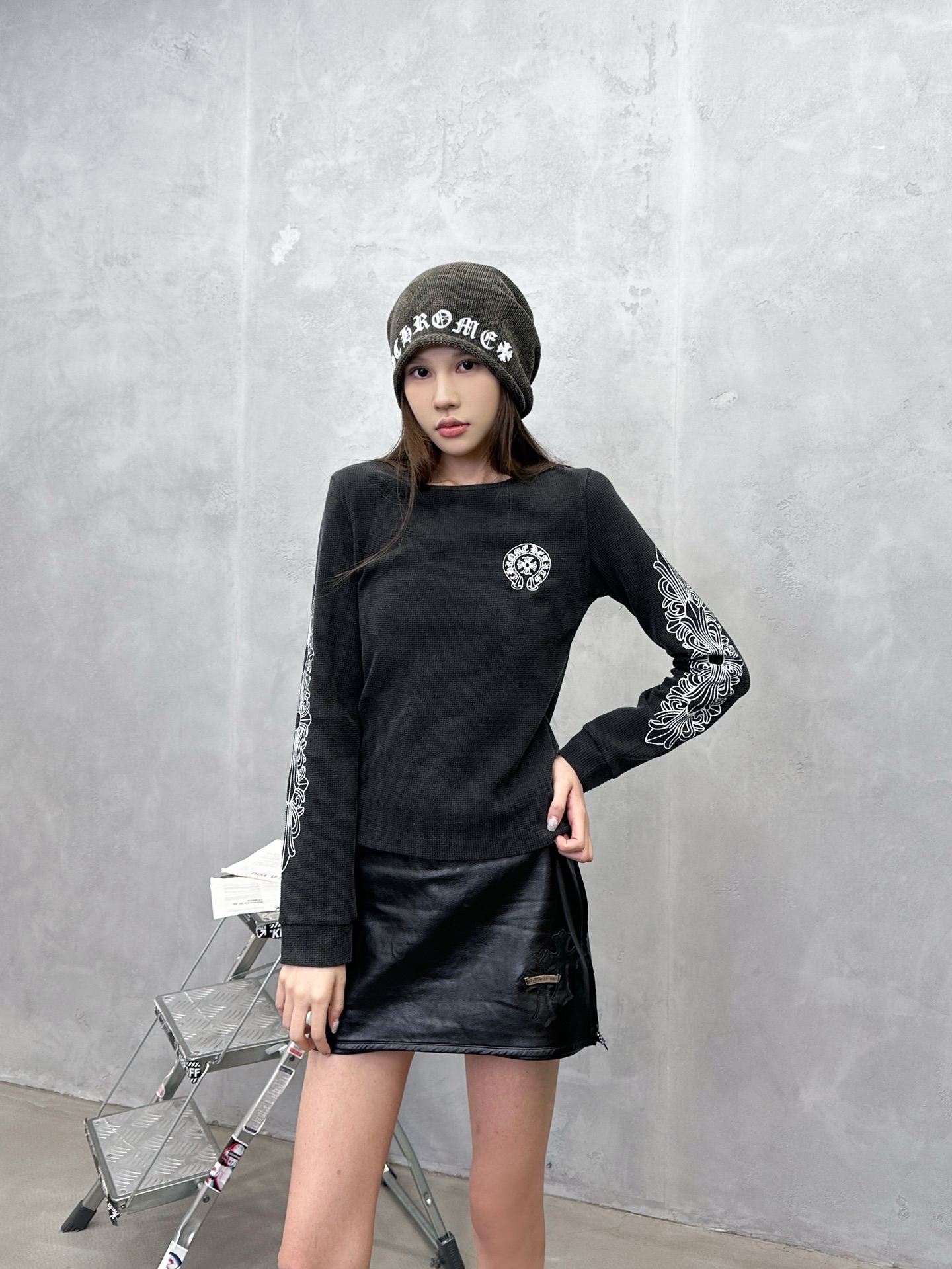 🌾克罗心 ｜ 新款长袖打底，成衣洗水加全身5处印花工艺，休闲时尚，尺码sml