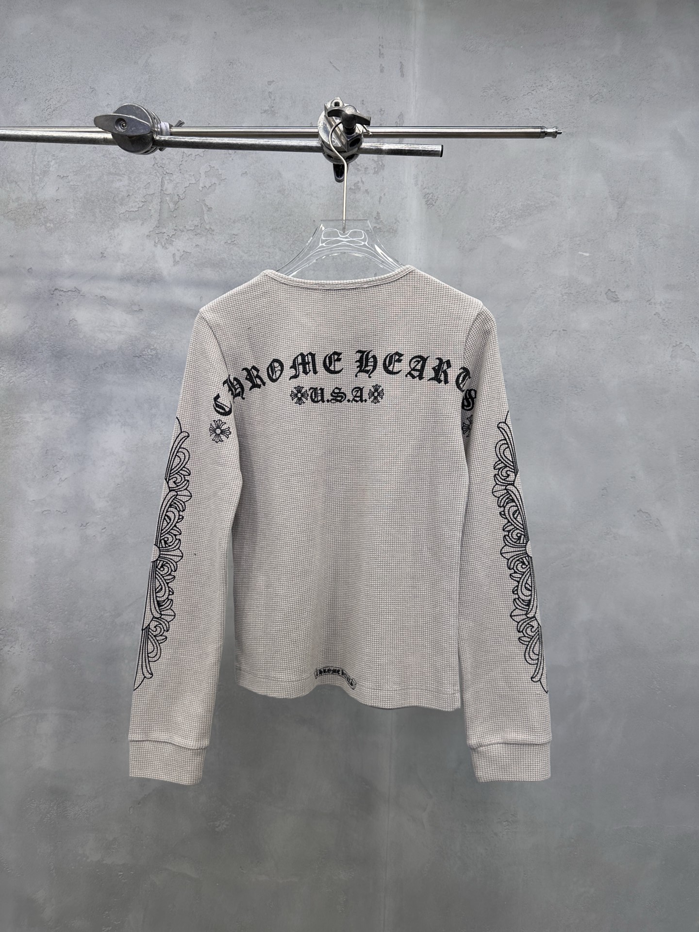 🌾克罗心 ｜ 新款长袖打底，成衣洗水加全身5处印花工艺，休闲时尚，尺码sml