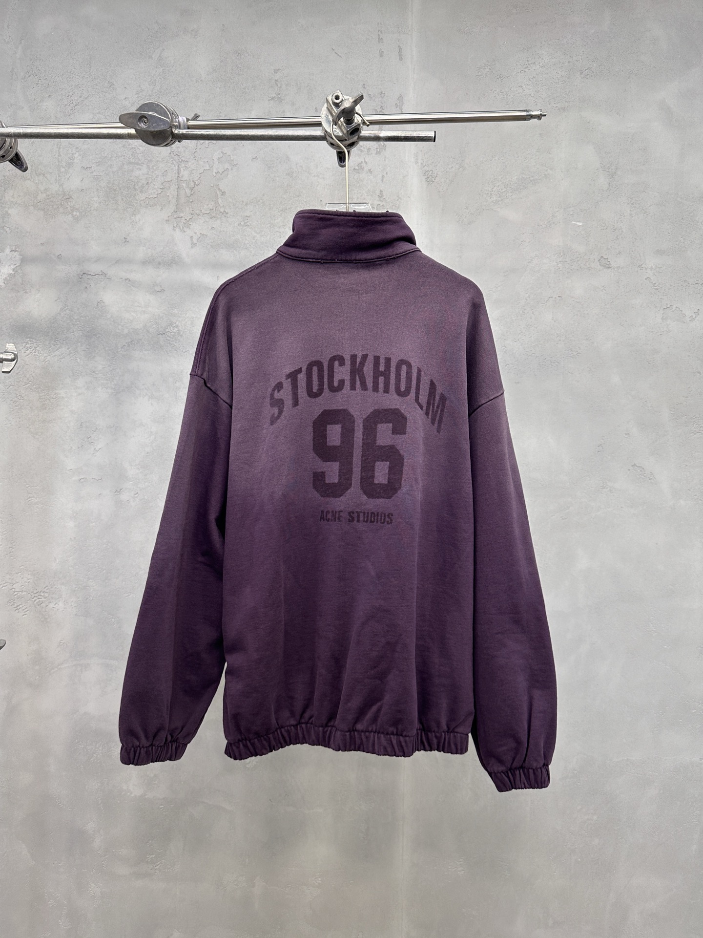 🌾Acne ｜ 新款卫衣，成衣洗水印花吊磨工艺，拉链领口套头版型，男女同款，尺码sml