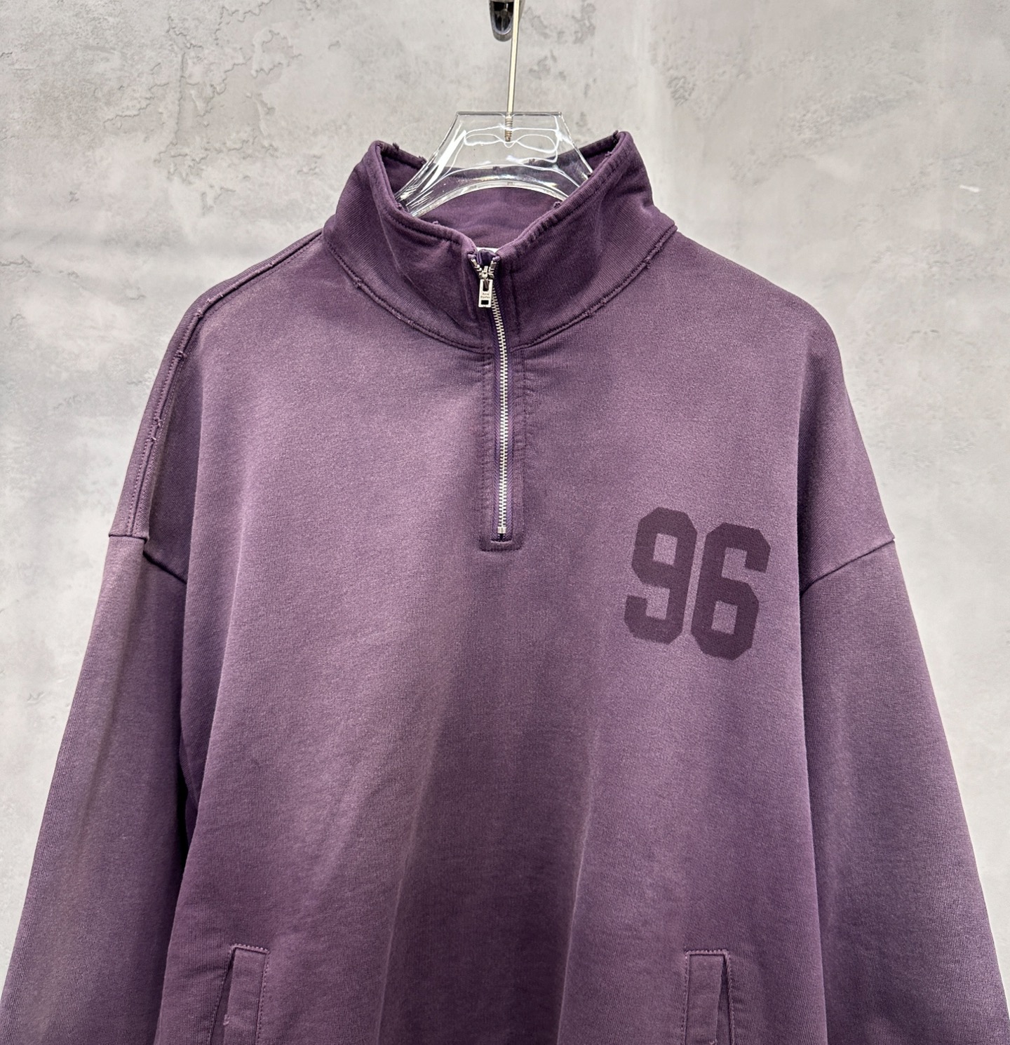 🌾Acne ｜ 新款卫衣，成衣洗水印花吊磨工艺，拉链领口套头版型，男女同款，尺码sml